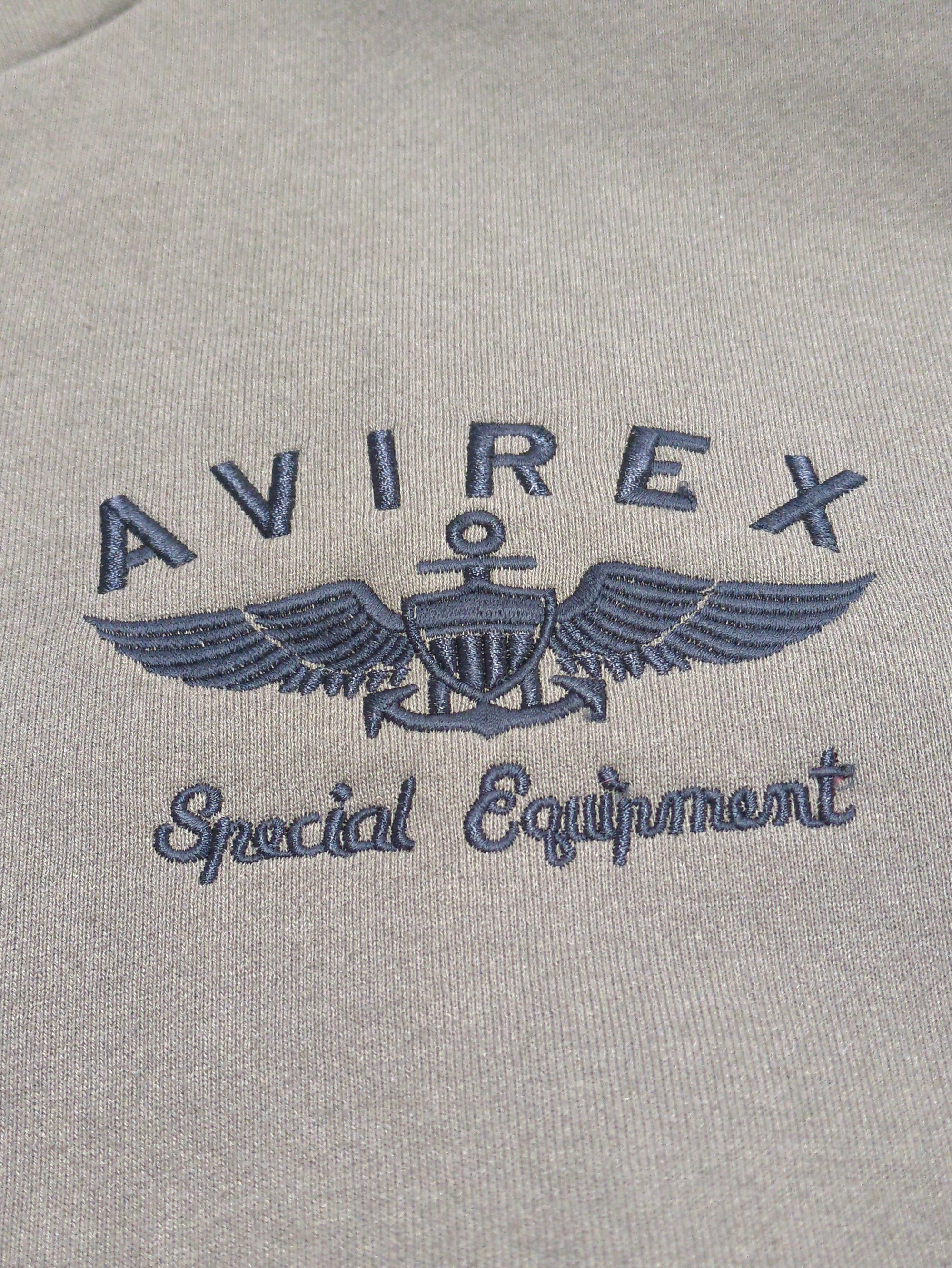 AVIREX / VARSITY LOGO SWEAT ZIP UP PARKA /バーシティ ロゴ スウェット ジップアップ パーカー
