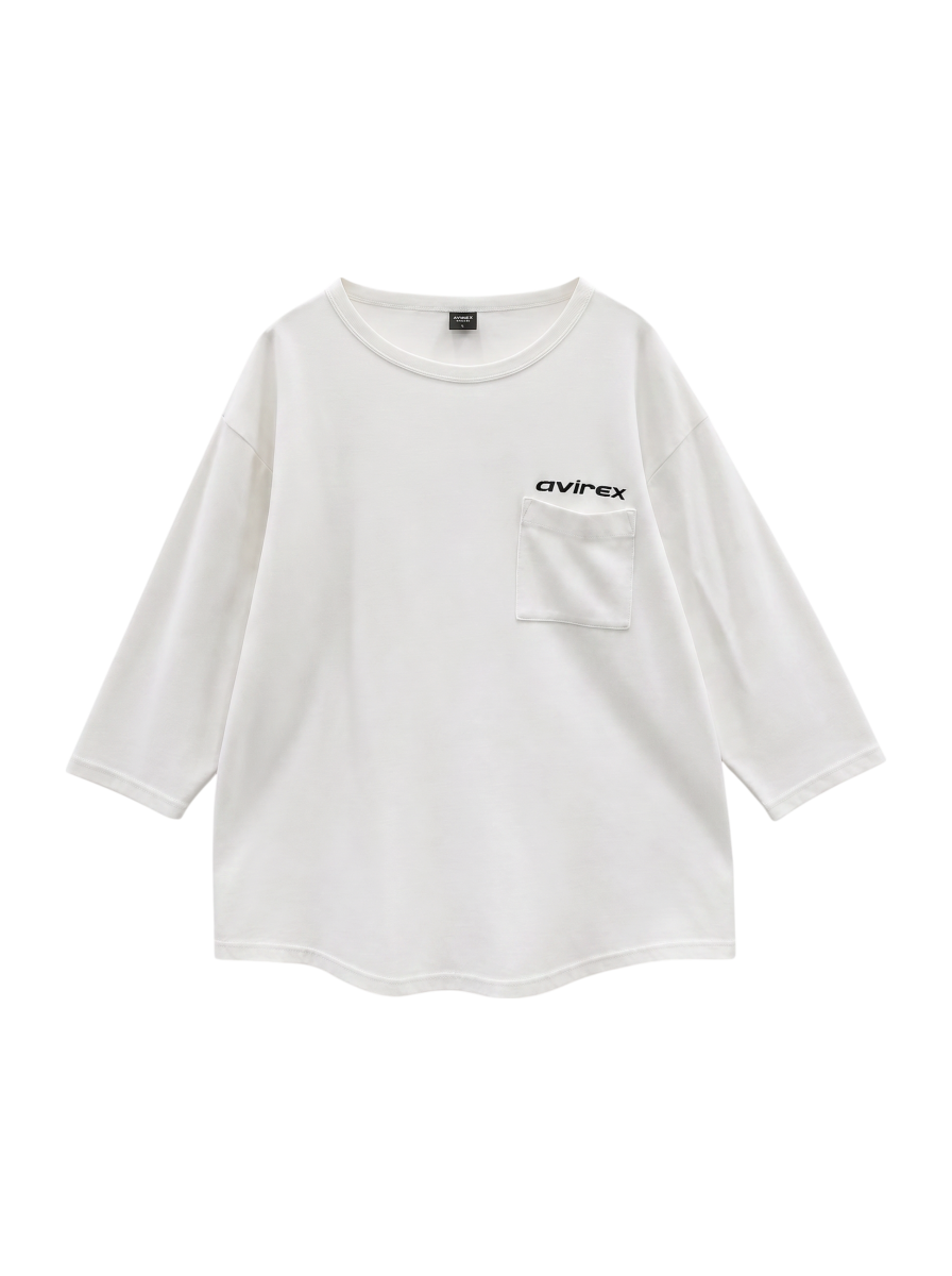 AVIREX / 七分袖 ルーズフィット ラウンド Tシャツ/3/4 SLEEVE LOOSE FIT ROUND T-SHIRT/AVI-TEX