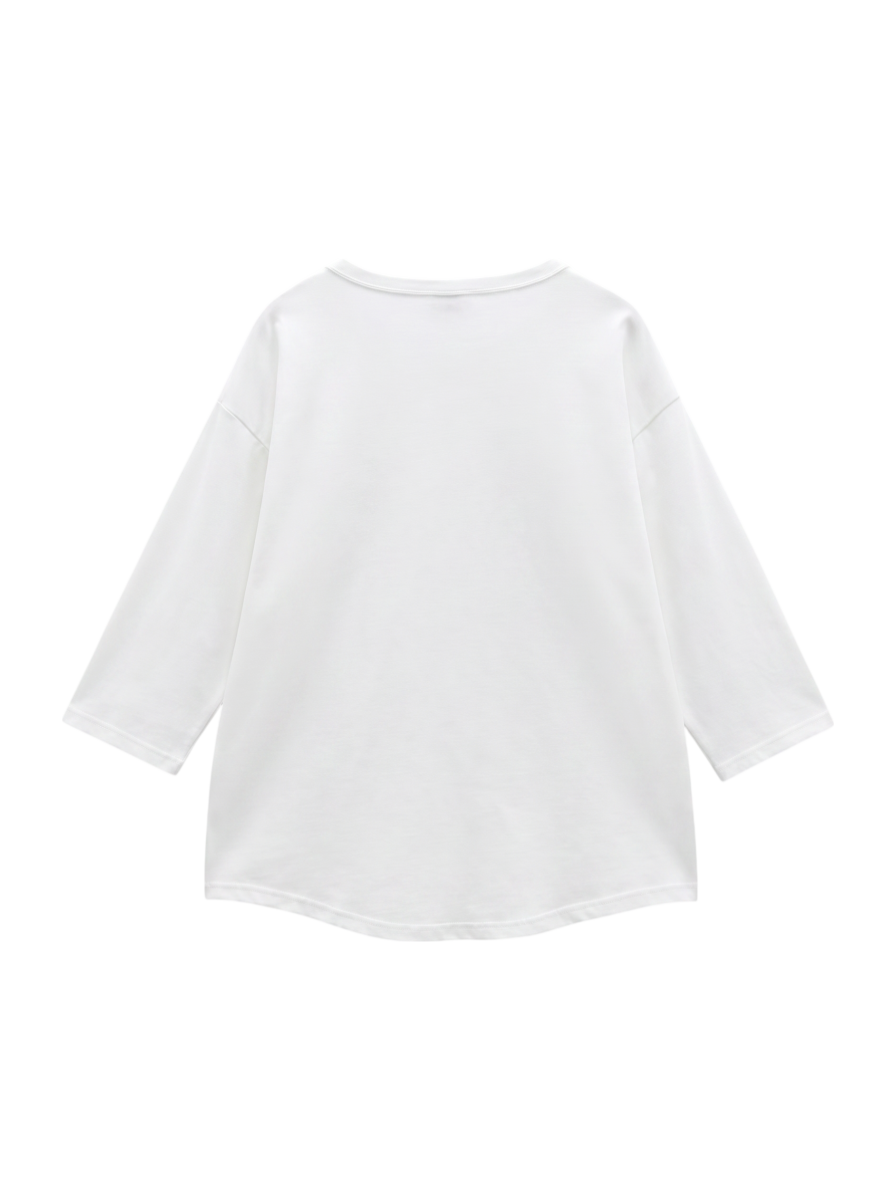AVIREX / 七分袖 ルーズフィット ラウンド Tシャツ/3/4 SLEEVE LOOSE FIT ROUND T-SHIRT/AVI-TEX