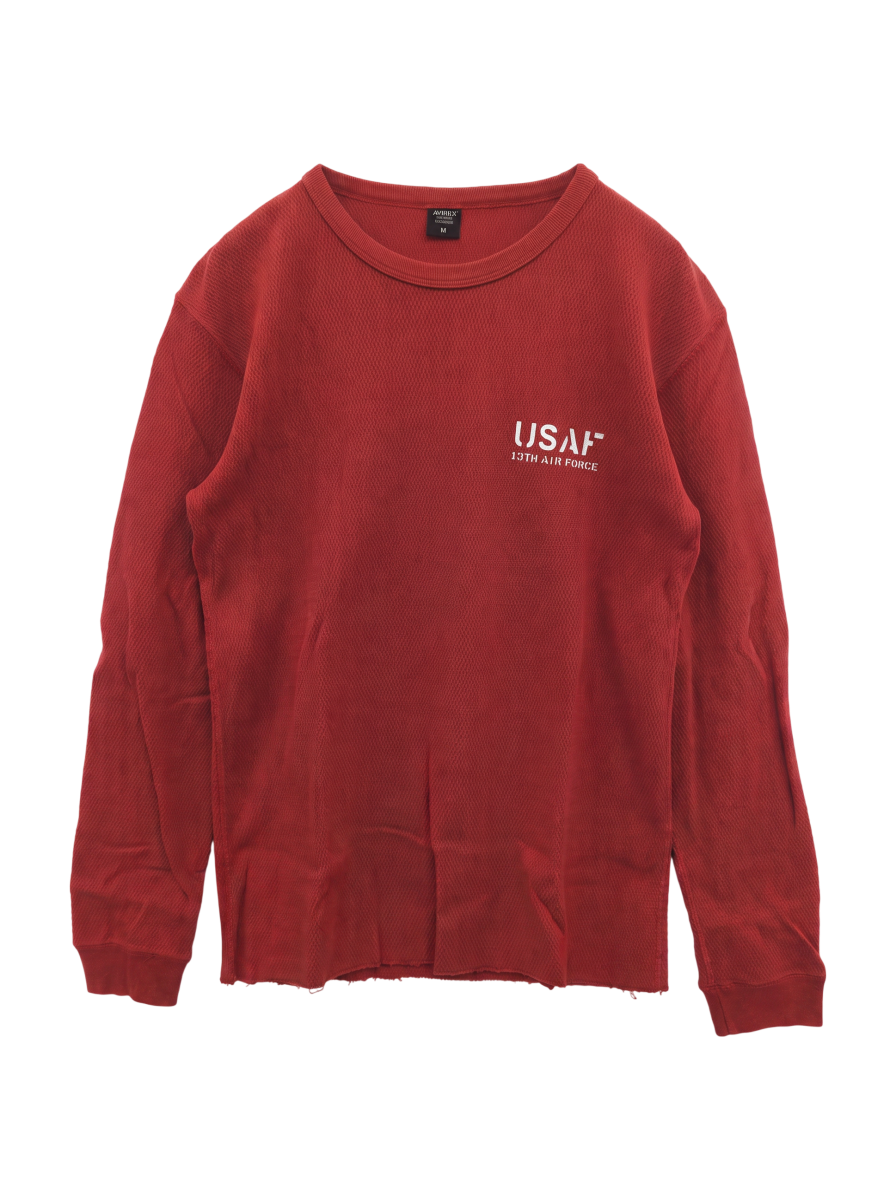 AVIREX / # DP L/S HONEYCOMB WAFFLE CREW