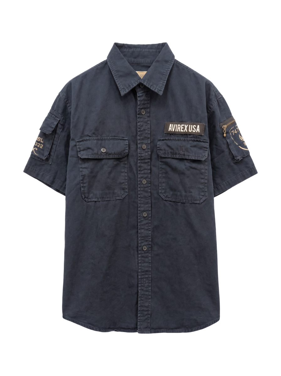 AVIREX / 半袖ファティーグ カーキシャツ/S/S FATIGUE KHAKI SHIRT