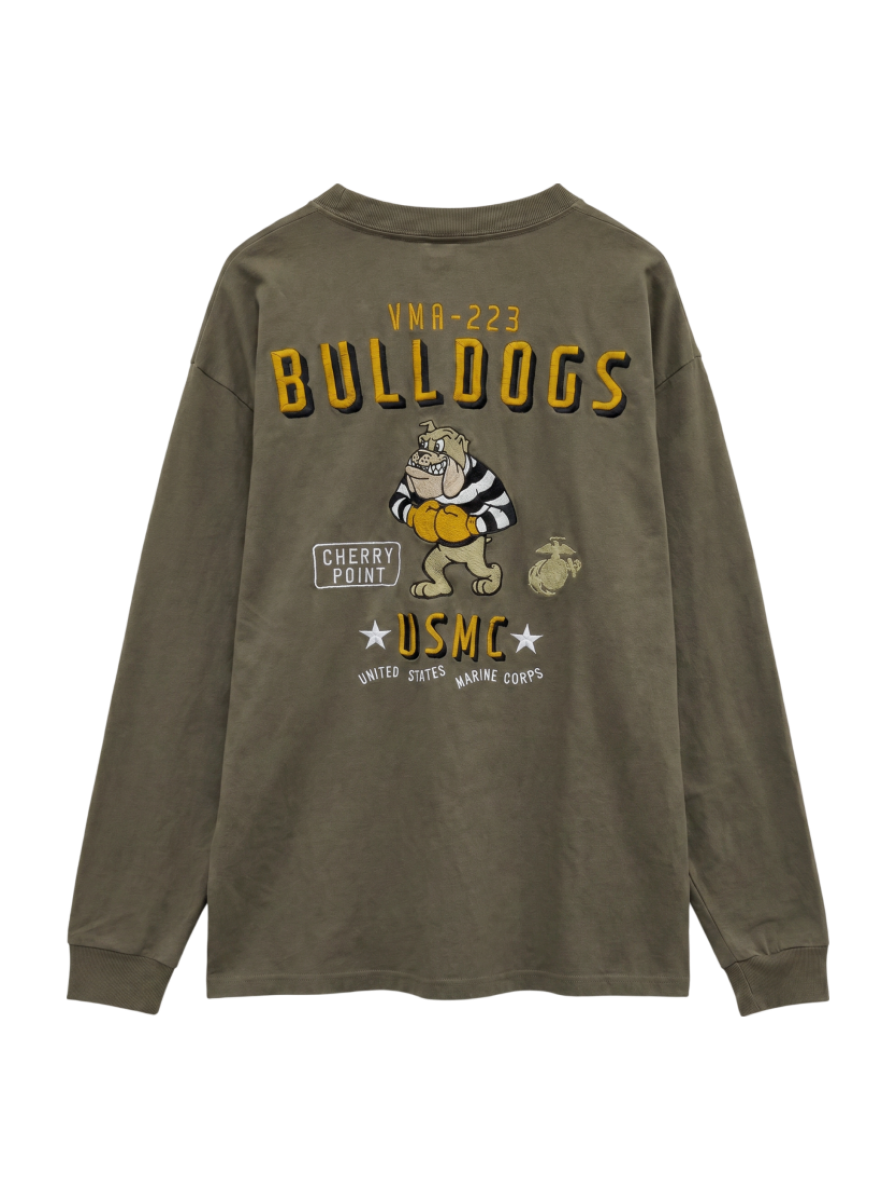 AVIREX / BULLDOG LONG SLEEVE T-SHIRT / ブルドッグ 長袖 Tシャツ
