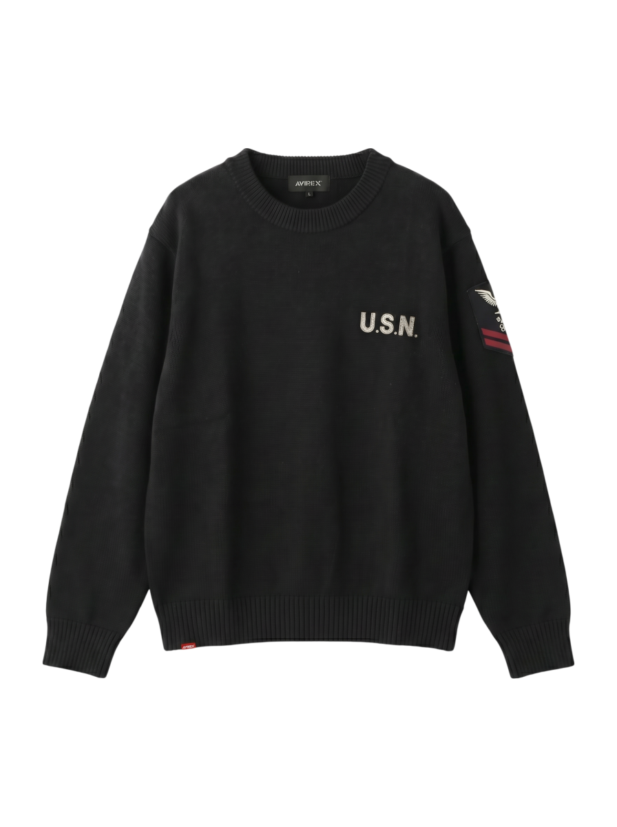 AVIREX / NAVAL CREWNECK KNIT / ネイバル クルーネック ニット / AVIREX / アヴィレックス