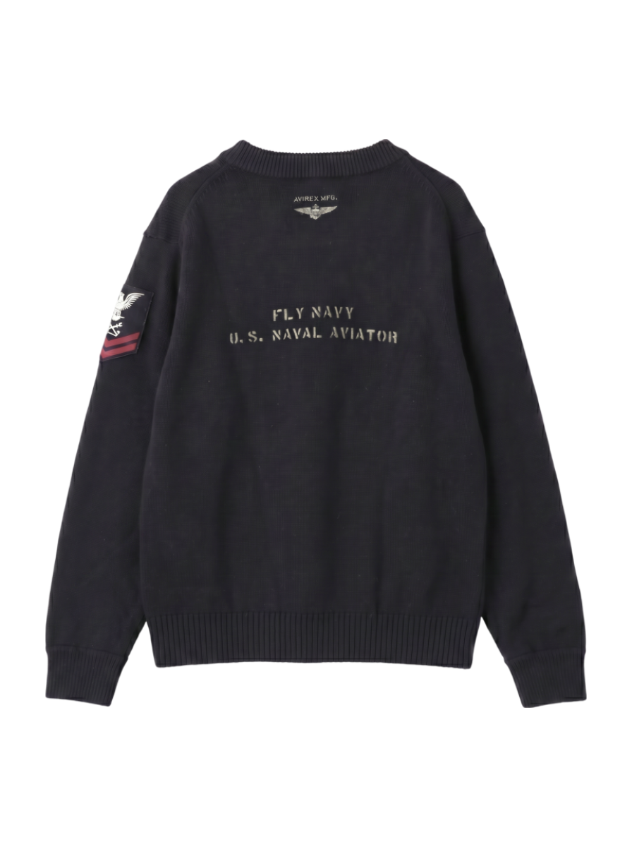 AVIREX / NAVAL CREWNECK KNIT / ネイバル クルーネック ニット / AVIREX / アヴィレックス