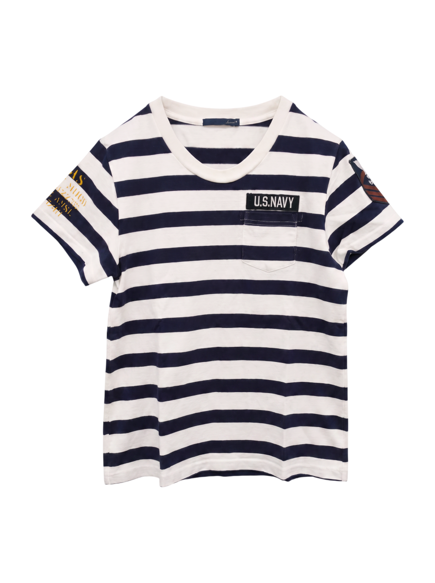 AVIREX / AVIREX/アヴィレックス/ネーヴァル パッチ ボーダーTシャツ/NAVAL PATCH BORDER Tシャツ Women's
