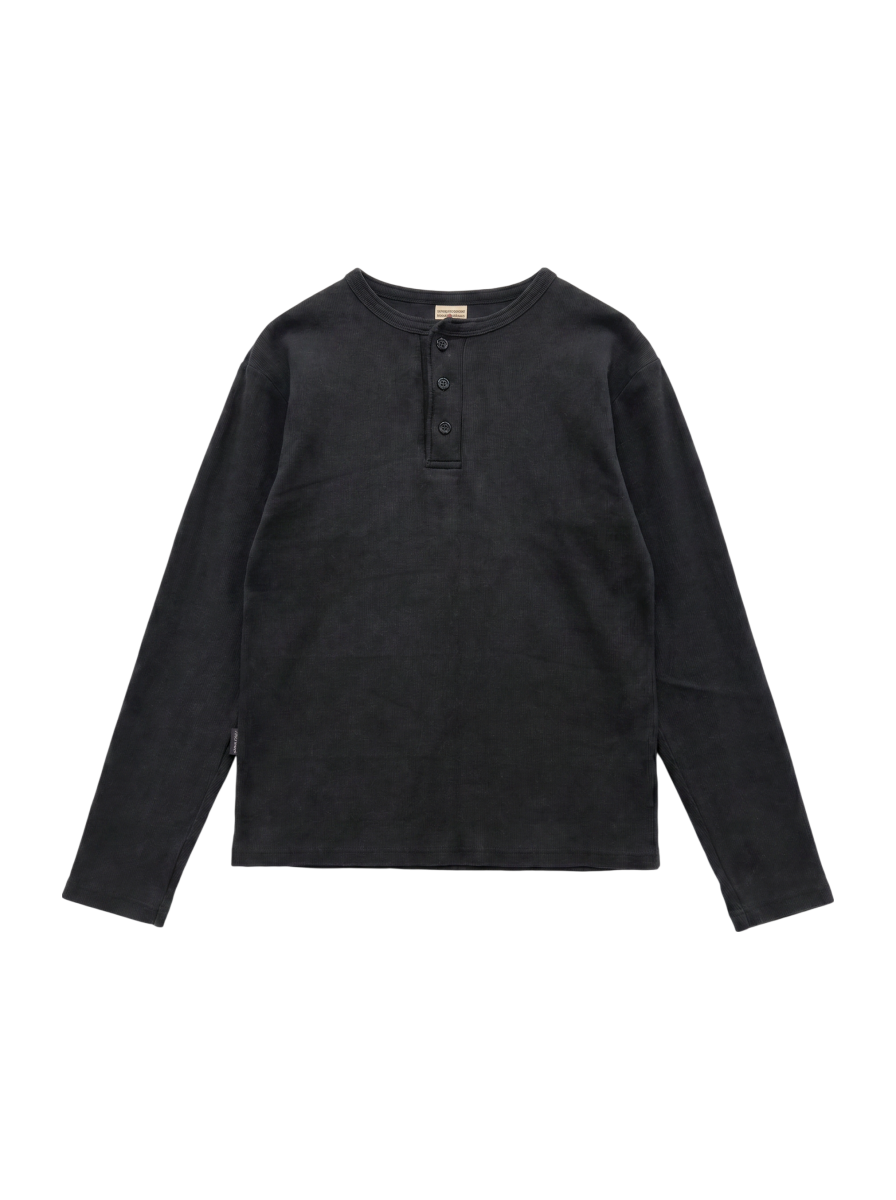 AVIREX / 《DAILY/デイリー》RIB L/S HENLEY NECK T-SHIRT/リブ 長袖 ヘンリーネック Tシャツ デイリーウェア
