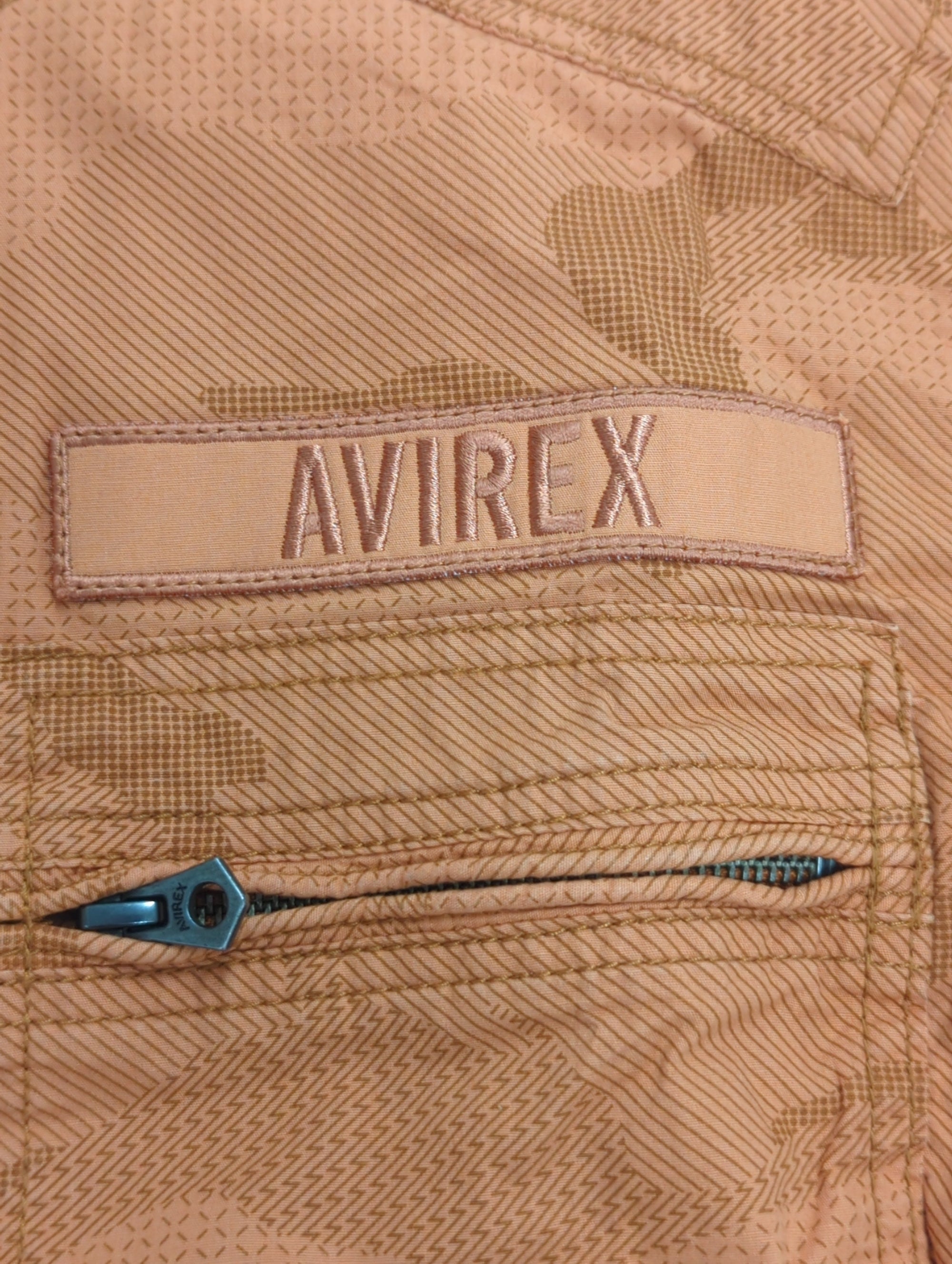 AVIREX / 2トーン 迷彩 ミリタリー ジップ シャツ/2TONE CAMOUFLAGE MILLITARY ZIP SHIRT