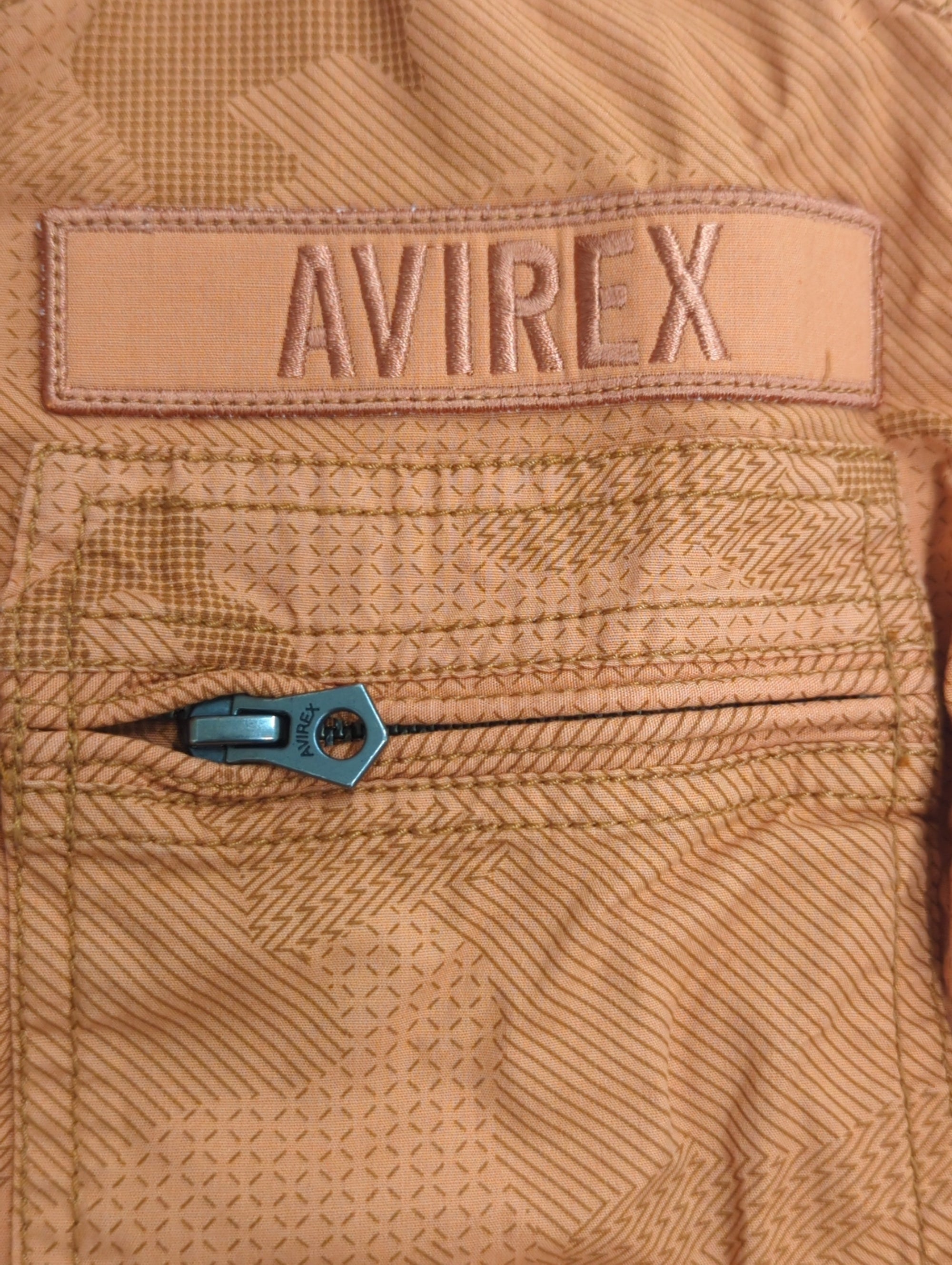 AVIREX / 2トーンカモフラージュ フロントジップ ミリタリーシャツ/MILLITARY SHIRT IN TWO TONE