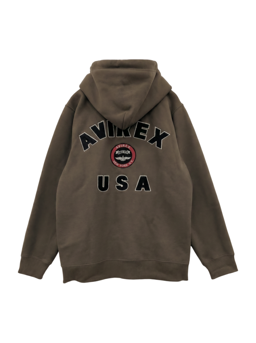 AVIREX / VARSITY LOGO SWEAT PARKA/ バーシティロゴスウェットパーカー