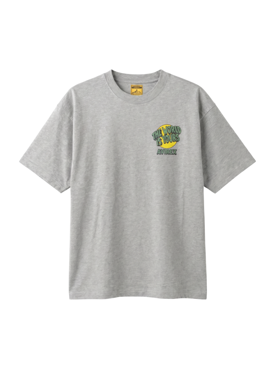 AVIREX / CREWNECK T-SHIRT THE WORLD IS YOURS / クルーネック Tシャツ