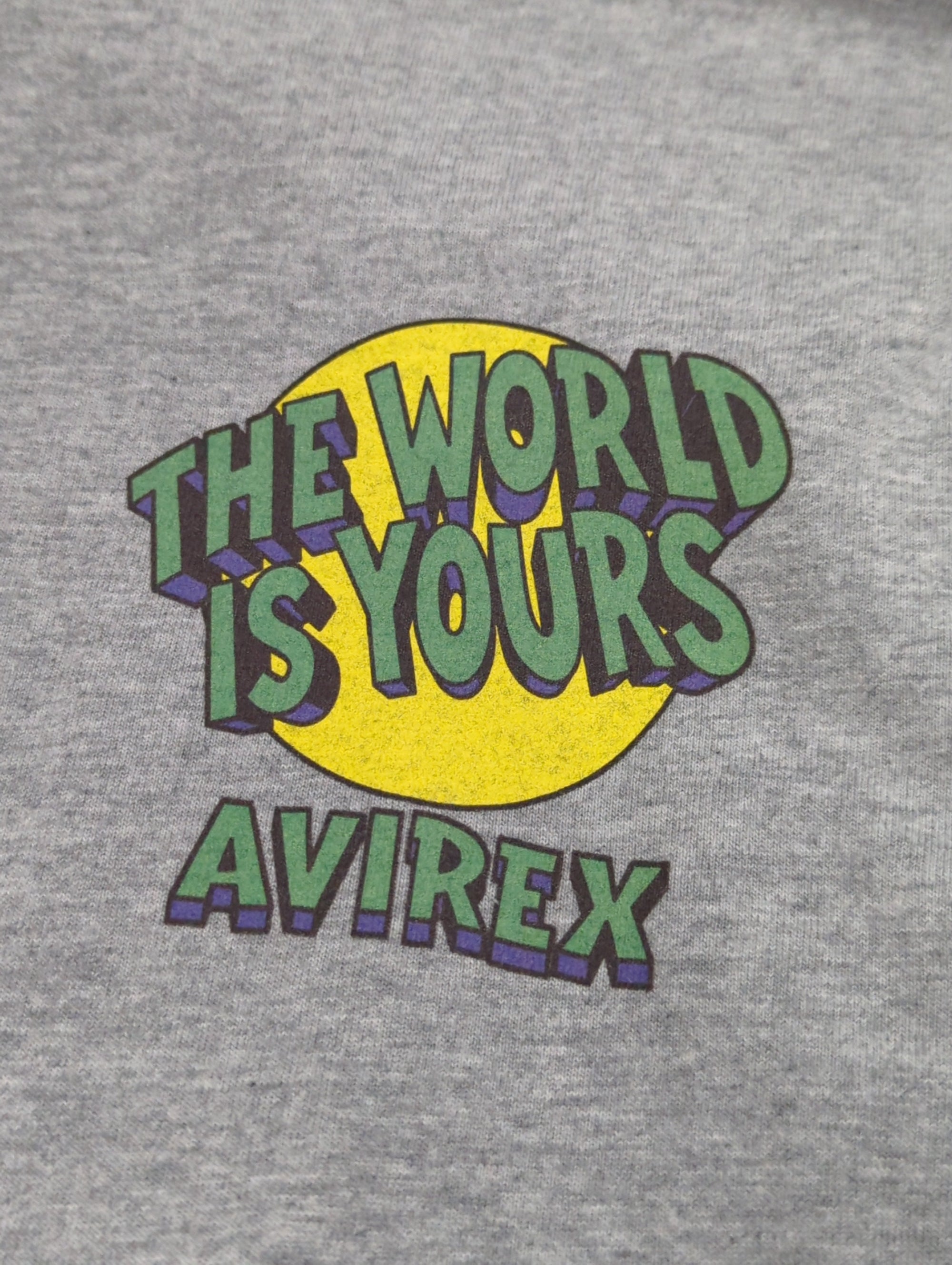 AVIREX / CREWNECK T-SHIRT THE WORLD IS YOURS / クルーネック Tシャツ