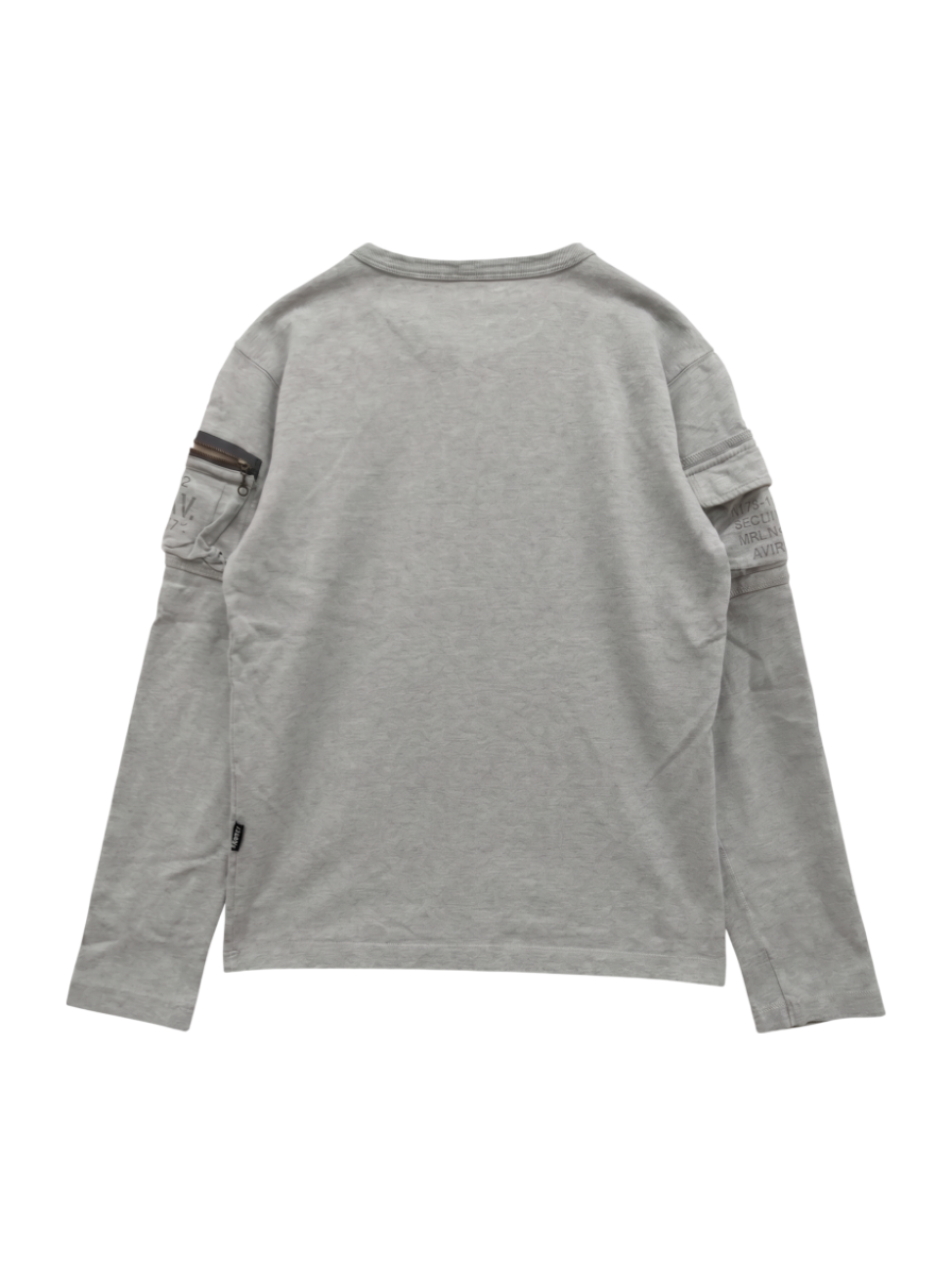 AVIREX / avirex/アヴィレックス/メンズ/FATIGUE L/S V-NECK T-SHIRT/ファティーグ 長袖 Vネック Tシャツ