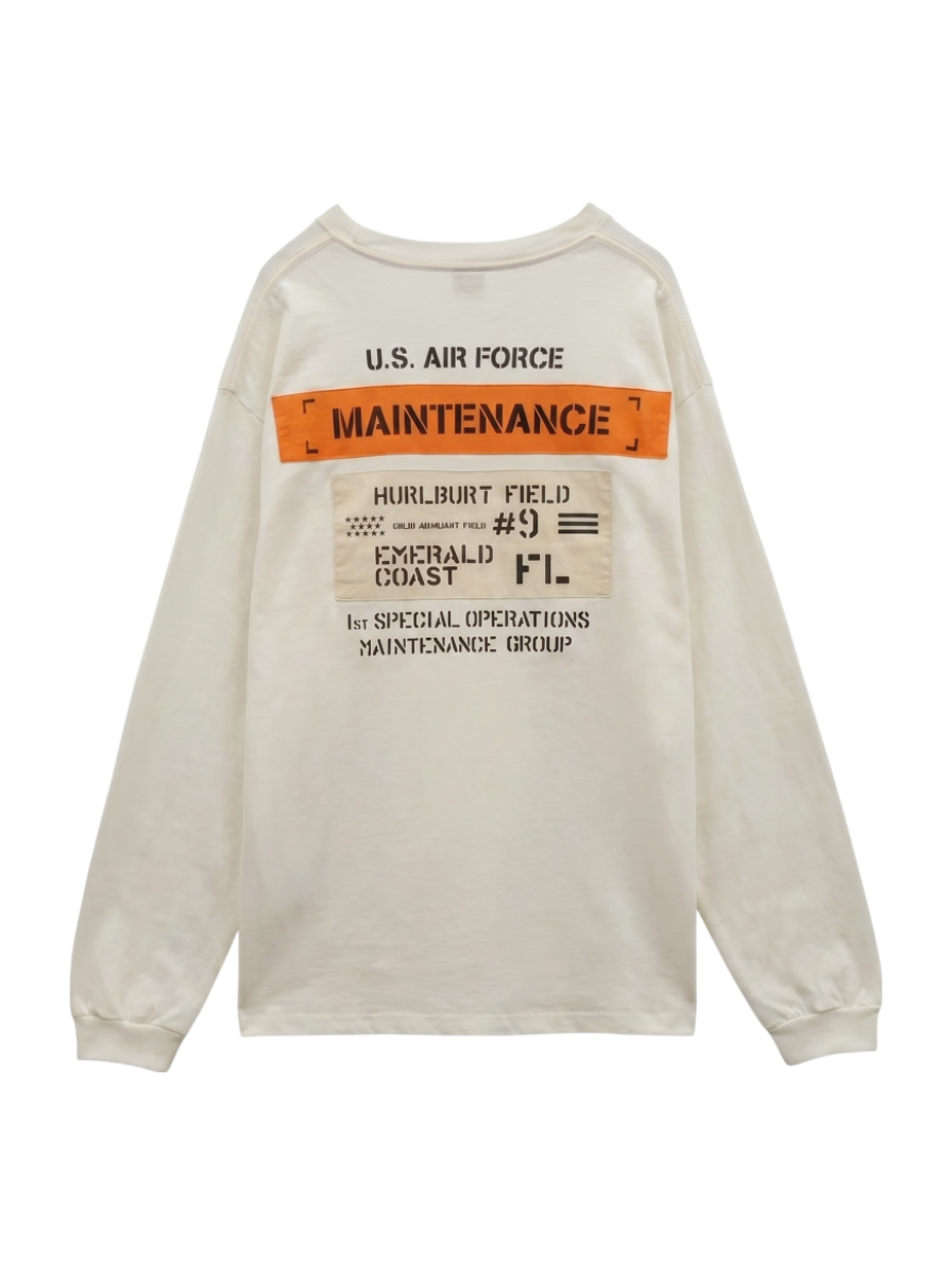 AVIREX / MAINTENANCE PATCH L/S T-SHIRT / メンテナンス パッチ 長袖Tシャツ