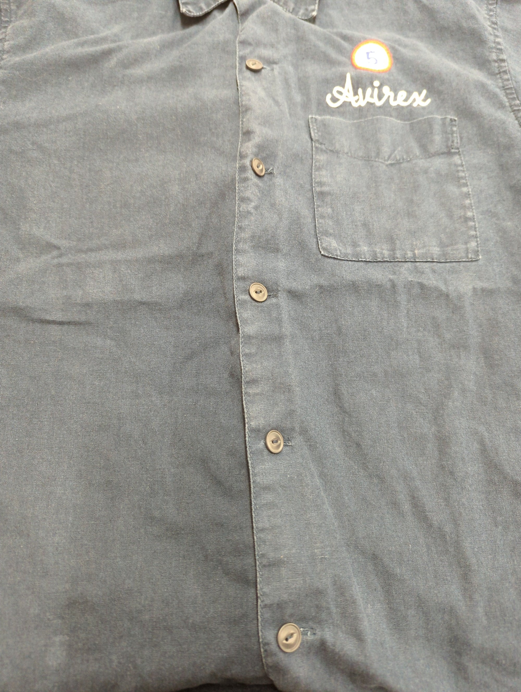 AVIREX / COTTON LINEN SHORT SLEEVE SHIRT SMOKETAILS / コットンリネン 半袖 シャツ スモークテイル