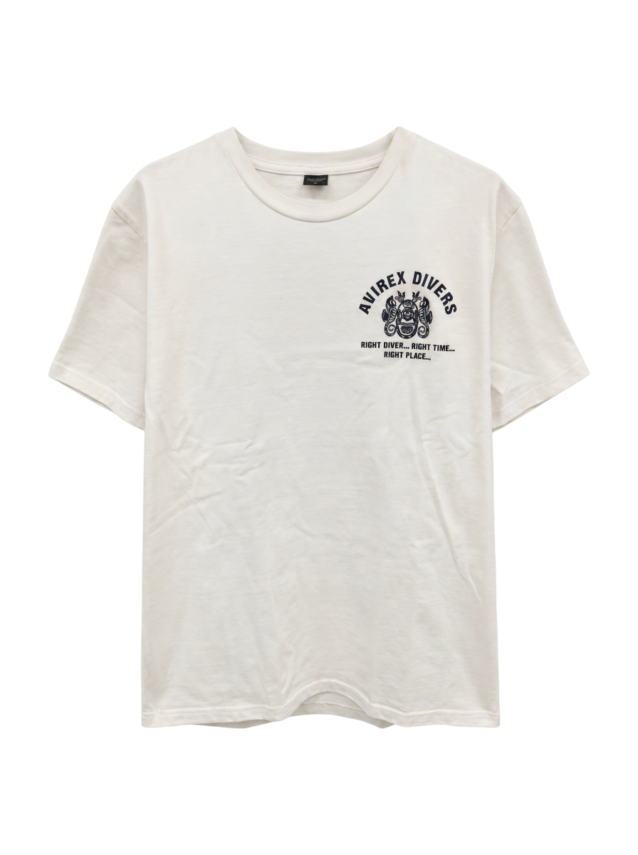 AVIREX / SH/刺繍 Tシャツ ダイビング&サルベージ/EMB CREW NECK T-SHIRT DIVING & SALVAGE
