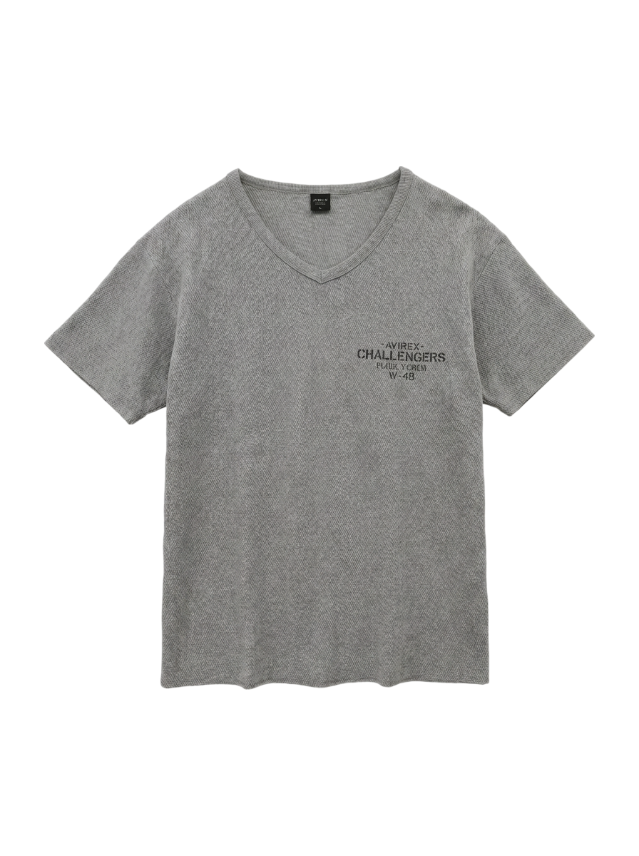 AVIREX / 【直営店舗限定】ハニカムワッフル Vネック Tシャツ チャレンジャース