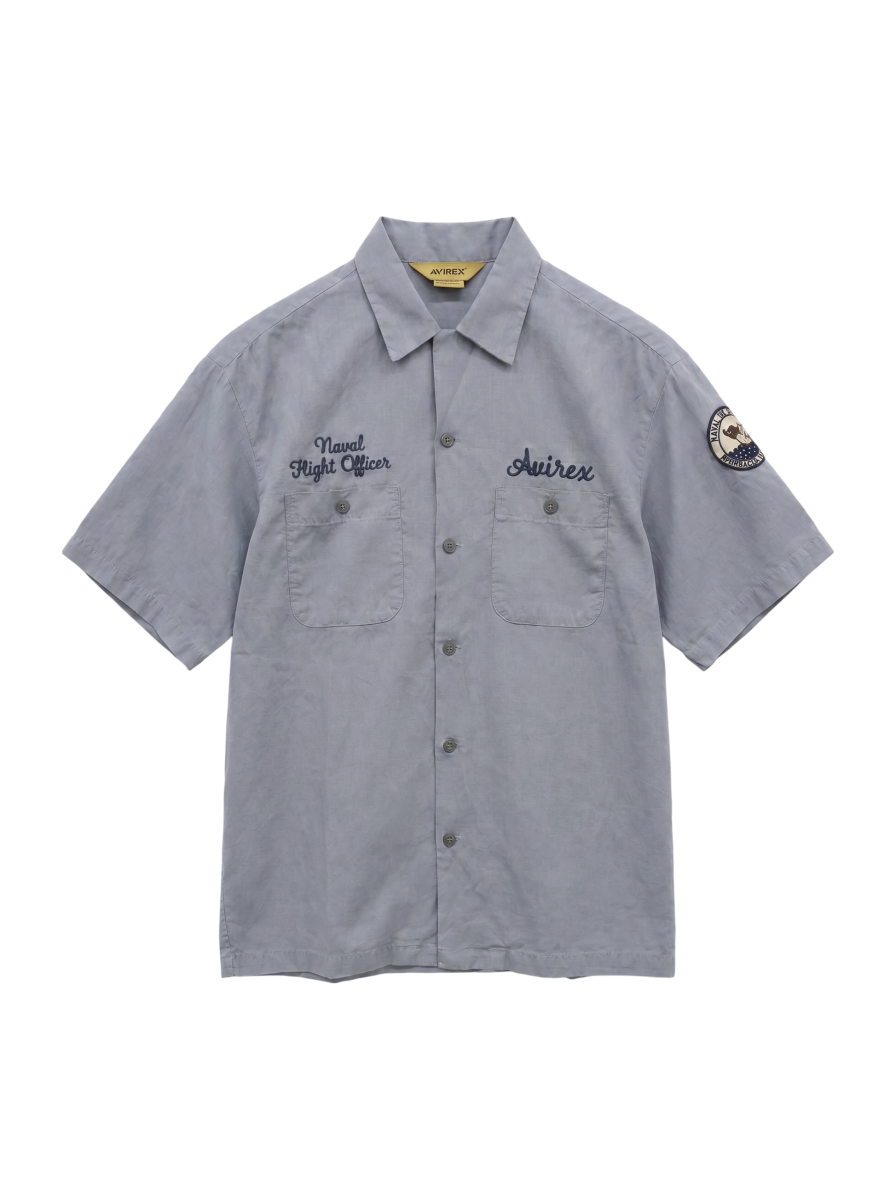 AVIREX / LINEN/COTTON PENSACOLA WORK SHIRT
