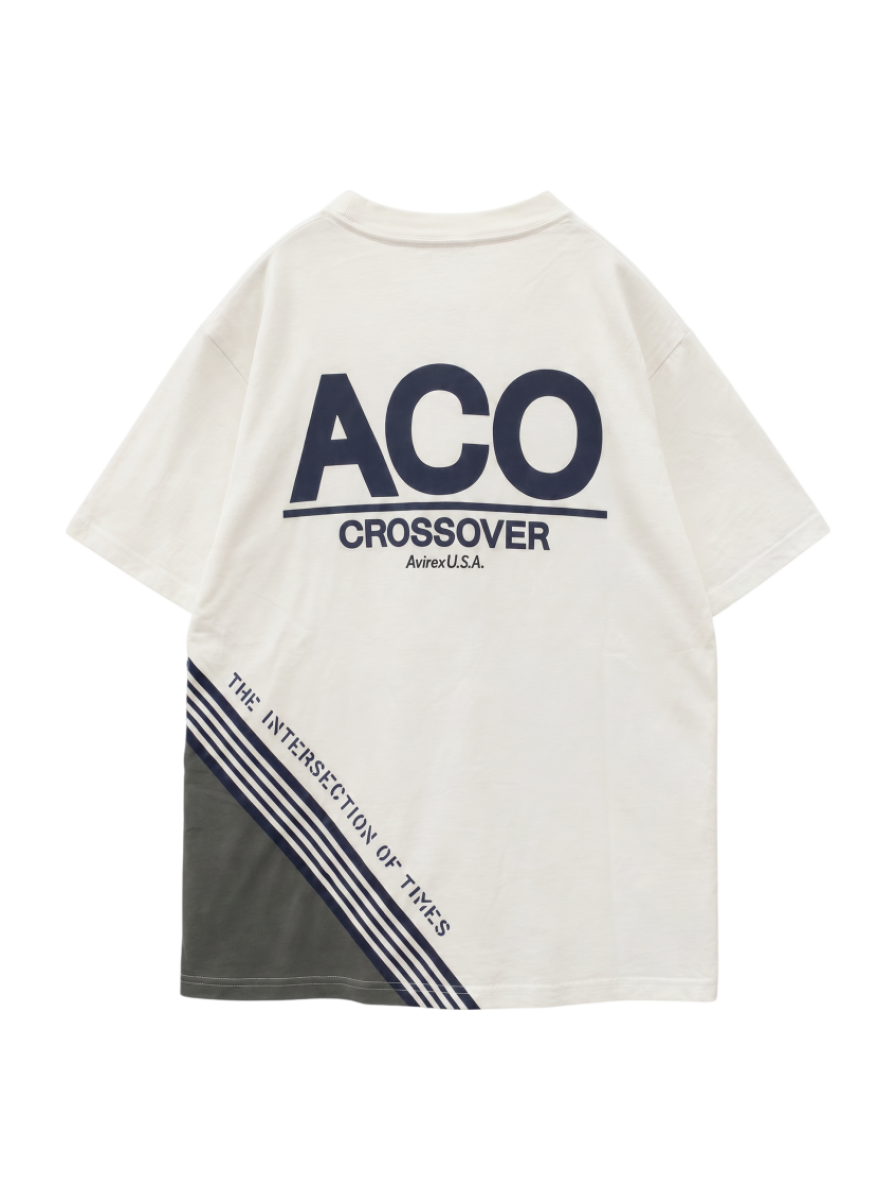 AVIREX / 《CROSSOVER》LINE T-SHIRT / クロスオーバー ライン Tシャツ / AVIREX / アヴィレックス