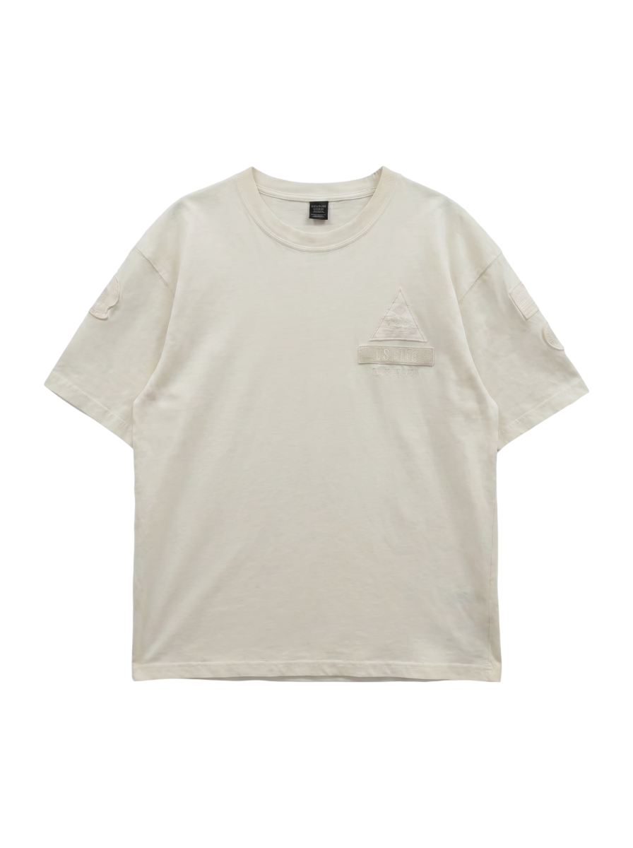 AVIREX / FADE WASH WARBUCKS PATCH T-SHIRT