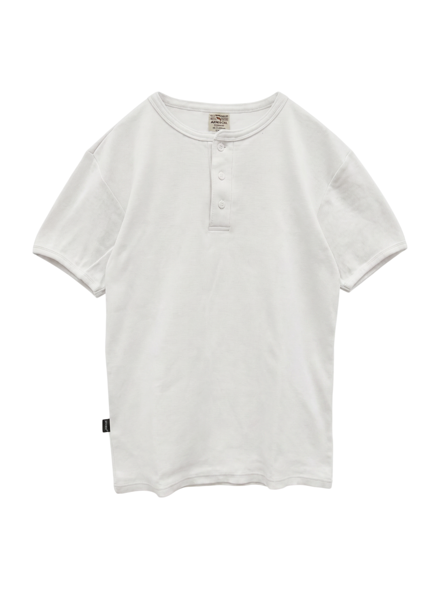 AVIREX / 《DAILY/デイリー》RIB S/S HENLEY NECK T-SHIRT/リブ 半袖 ヘンリーネック Tシャツ デイリーウェア
