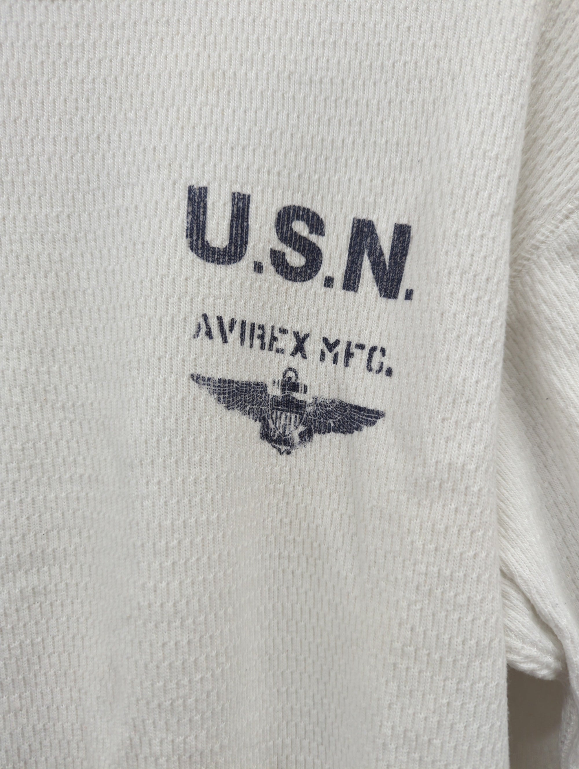 AVIREX / NAVAL L/S WAFFLE T-SHIRT