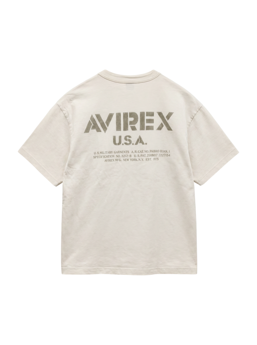 AVIREX / MIL. STENCIL OFFICIAL LOGO T-SHIRT / ミリタリー ステンシル オフィシャルロゴ Tシャツ /
