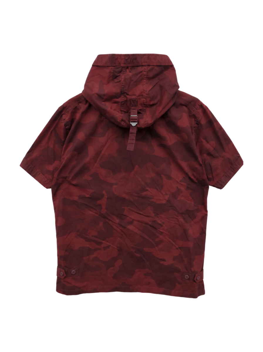 AVIREX / avirex/ アヴィレックス / S/S CAMOUFLAGE STRETCH ZIP SHIRT/ 迷彩 ストレッチ ジップシャツ