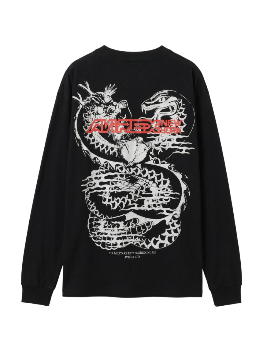 AVIREX / 《REBUILD COLLECTION》ドラゴン&スネーク 長袖Tシャツ / L/S T-SHIRT DRAGON&SNAKE