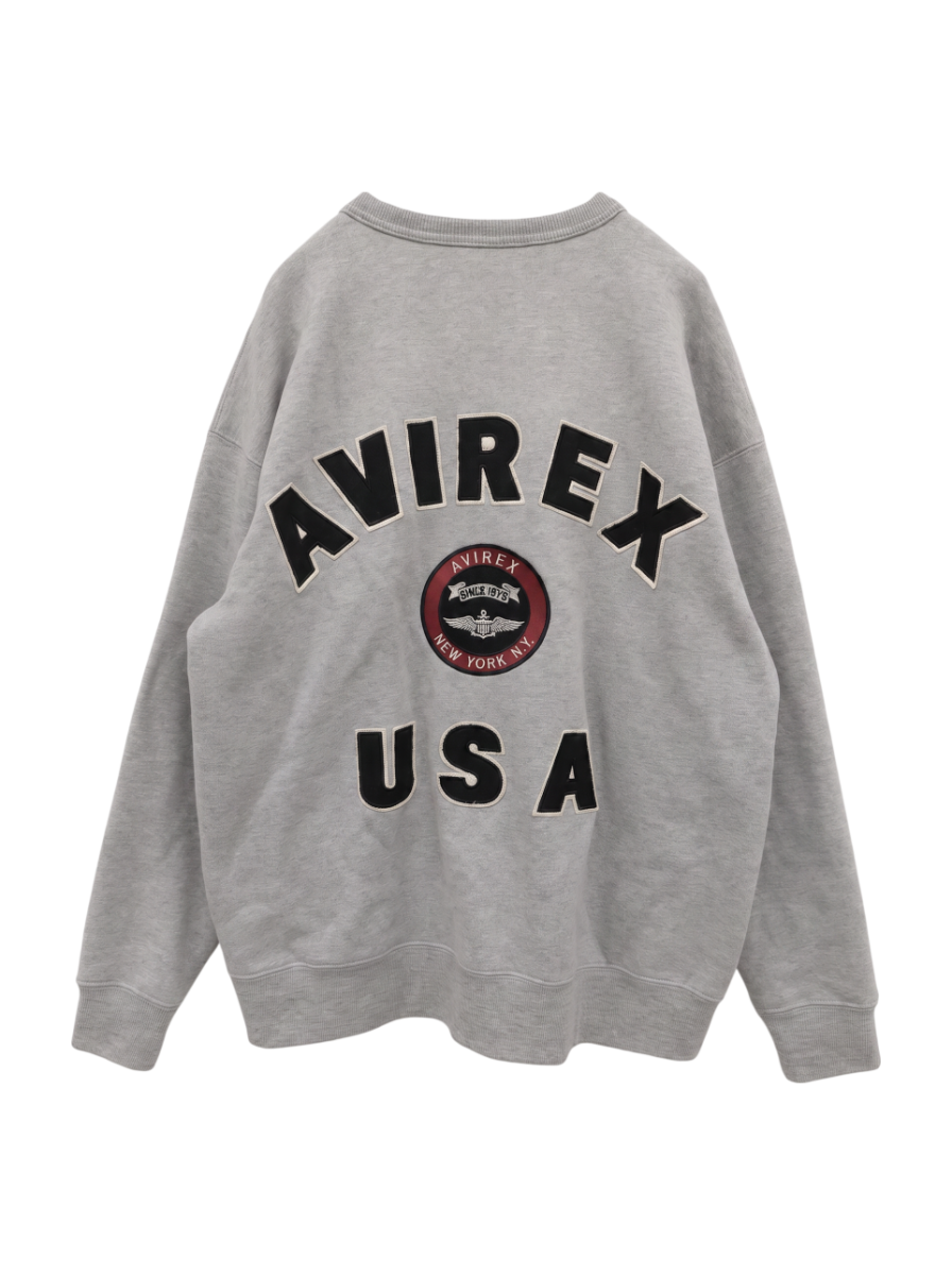 AVIREX / VARSITY LOGO CREW SWEAT/ バーシティーロゴクルースウェット