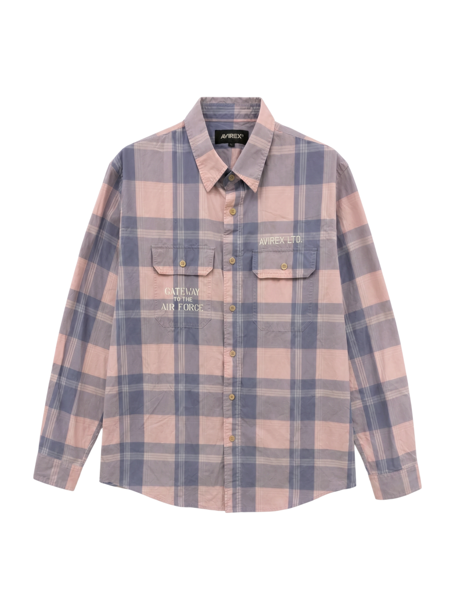 AVIREX / チェック刺繍シャツ/L/S CHECKERD ENBROIDERY SHIRTAIRMANSHIP""