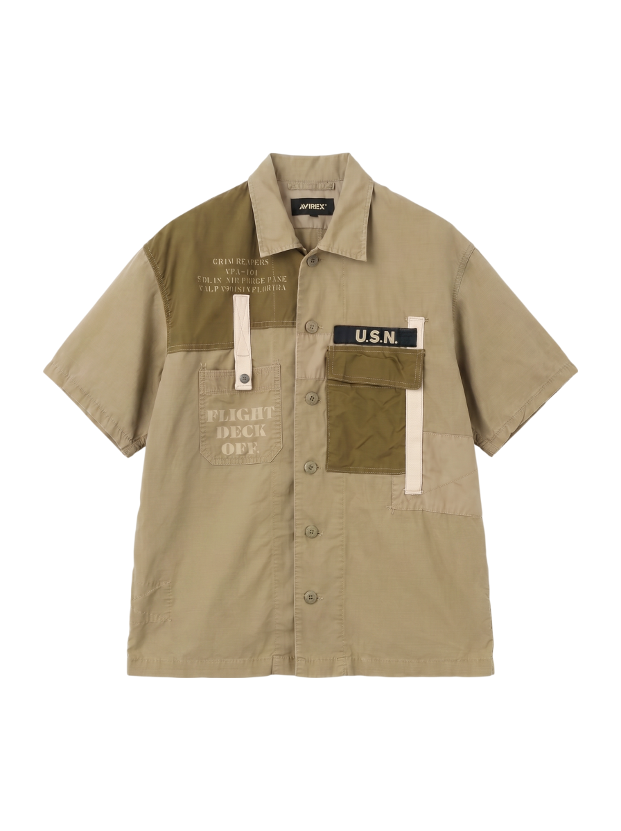 AVIREX / リメイク ミリタリーシャツ /S/S REMAKE MILITARY SHIRT
