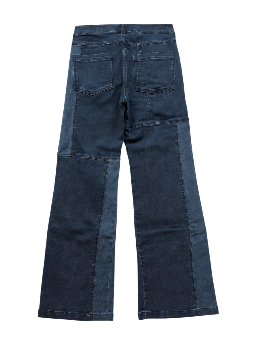 AVIREX / REMAKE DENIM SEMI FLARE WITH PRINT