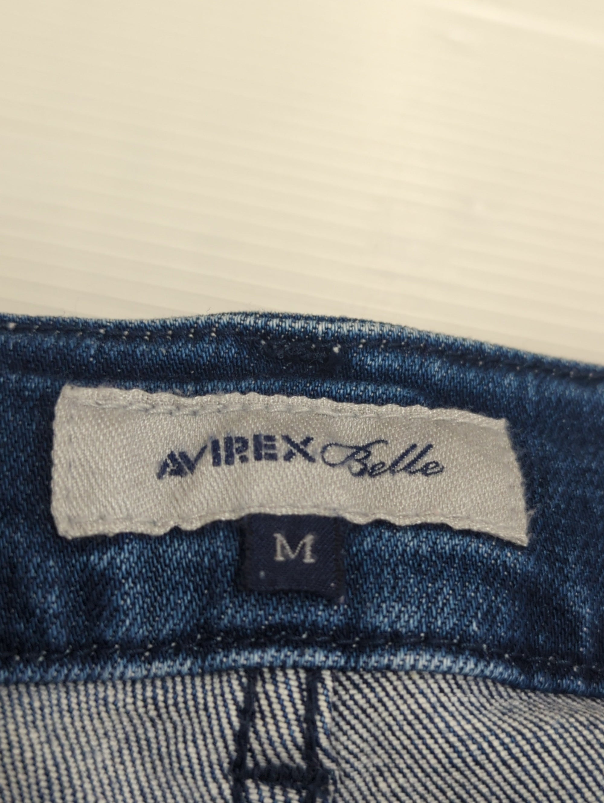 AVIREX / REMAKE DENIM SEMI FLARE WITH PRINT