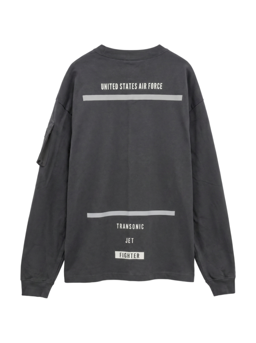 AVIREX / SIDE ZIP STENCIL T-SHIRT "HAT IN THE RING" / サイドジップ ステンシル 長袖Tシャツ "ハット