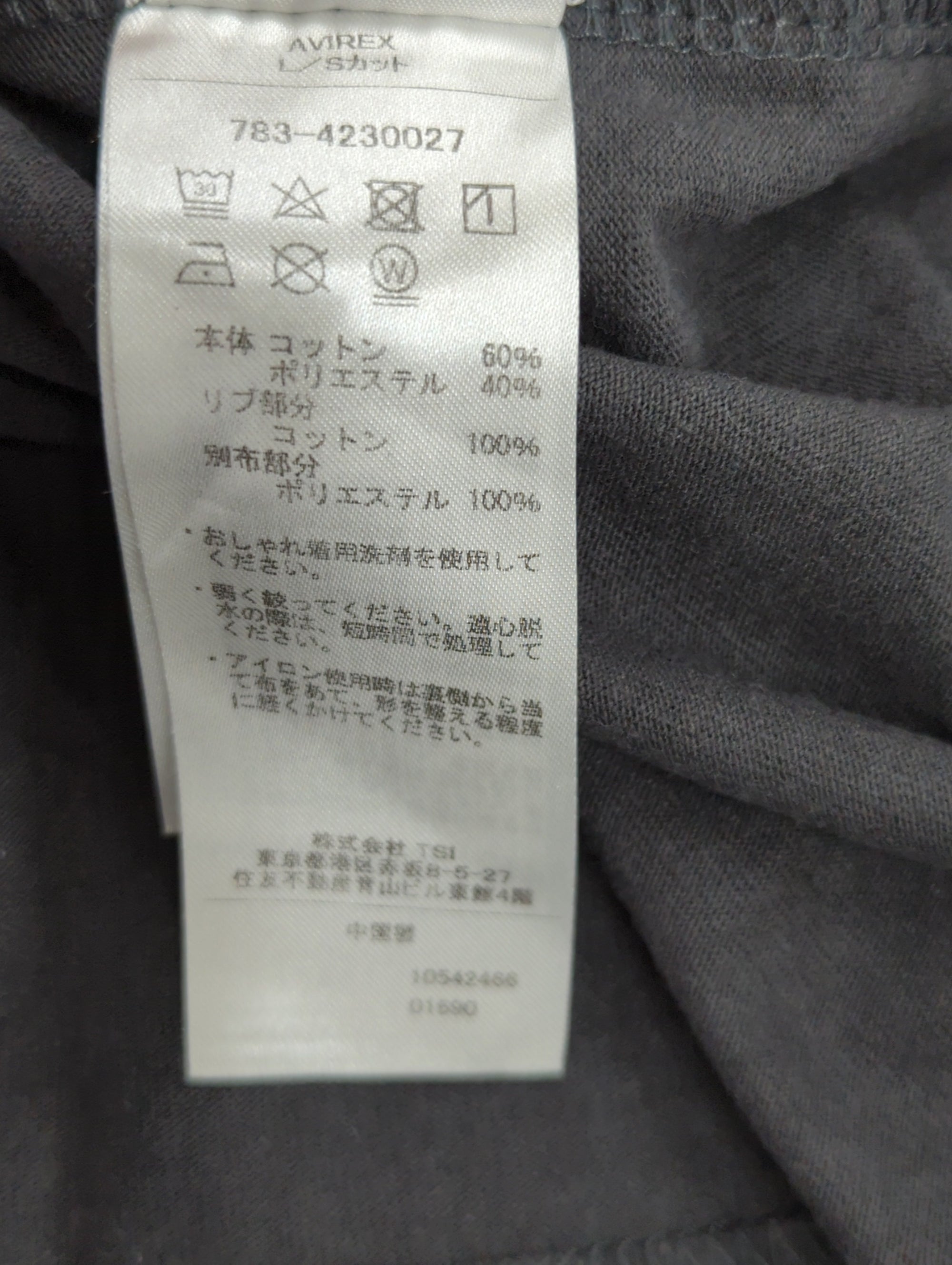 AVIREX / SIDE ZIP STENCIL T-SHIRT "HAT IN THE RING" / サイドジップ ステンシル 長袖Tシャツ "ハット