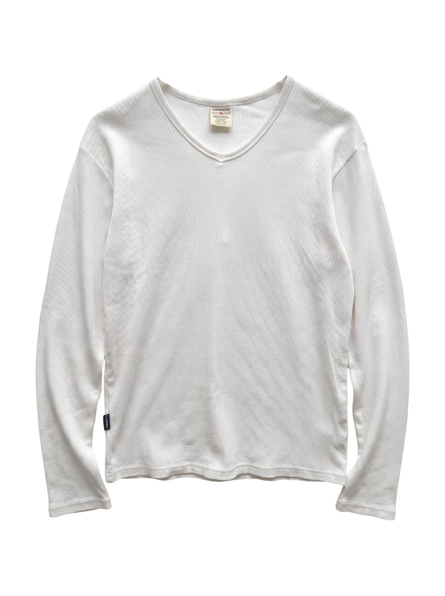 AVIREX / 《DAILY》RIB L/S V-NECK T-SHIRT/リブ 長袖 ブイネック Tシャツ デイリーウェア