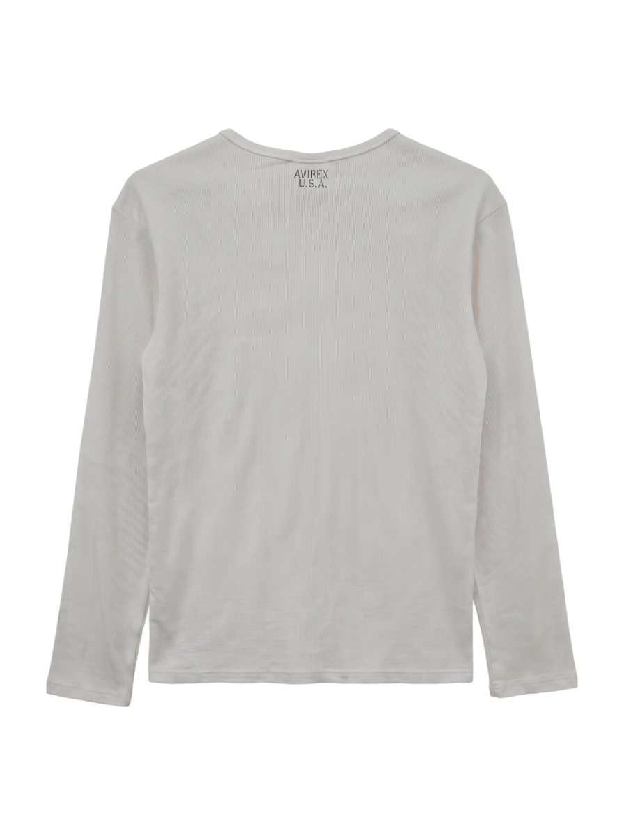 AVIREX / 《DAILY》RIB L/S V-NECK T-SHIRT/リブ 長袖 ブイネック Tシャツ デイリーウェア