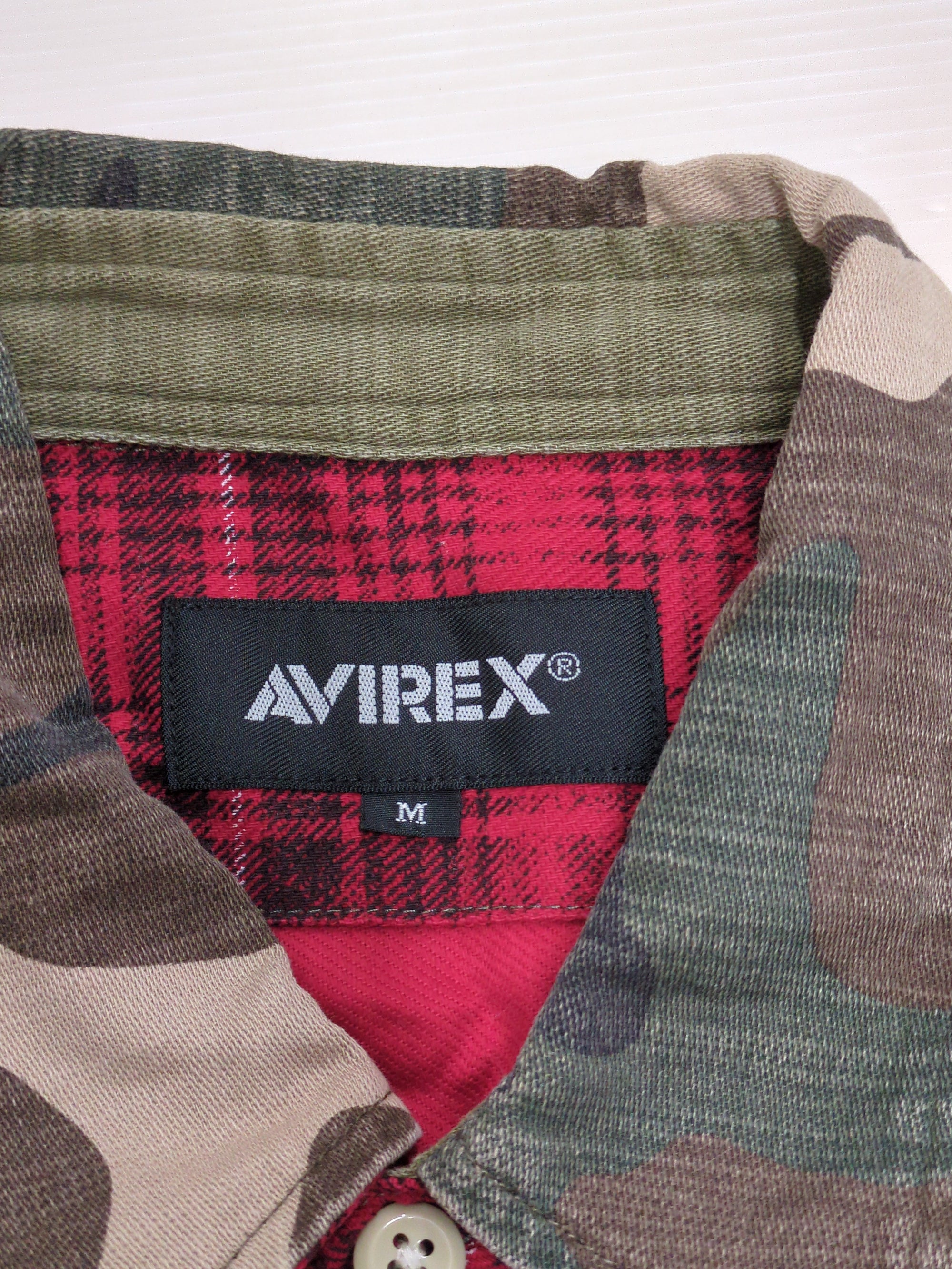 AVIREX / プリント チェック コンビネーション オーバー シャツ/ L/S PRINT CHECK COMBINATION OVER SHIRT