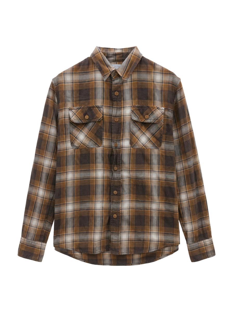 AVIREX / LIGHT FLANNEL OMBRE CHECK SHIRT