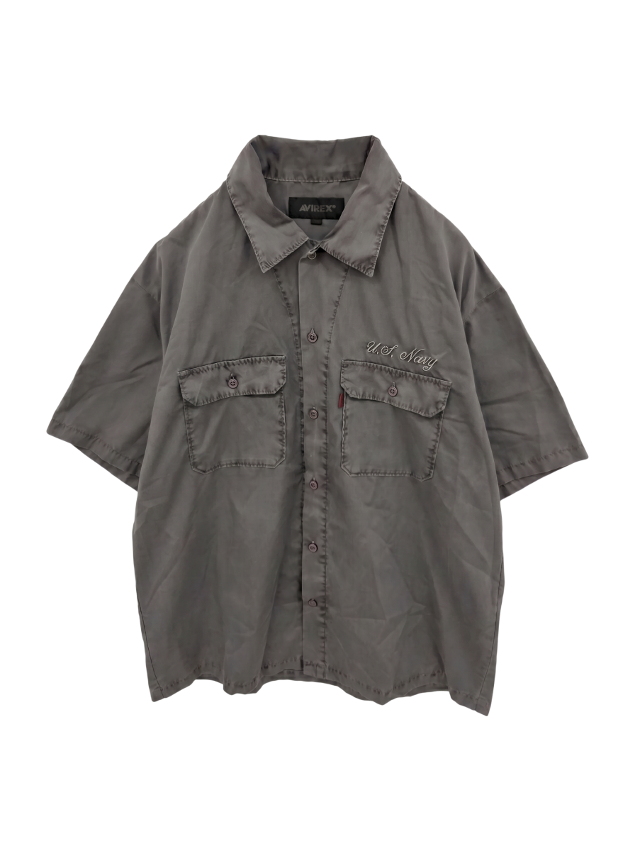AVIREX / SHORTSLEEVE FADED WORK SHIRT BLUE ANGELS