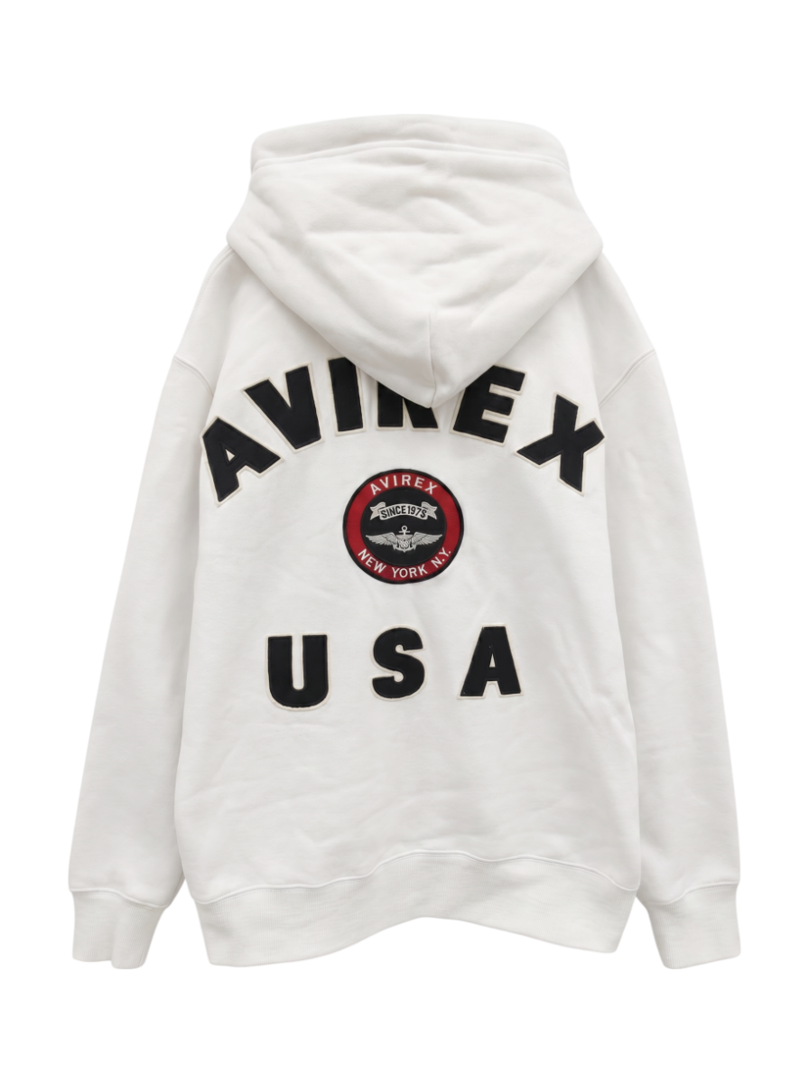 AVIREX / VARSITY LOGO SWEAT PARKA / バーシティ ロゴ スウェット パーカー