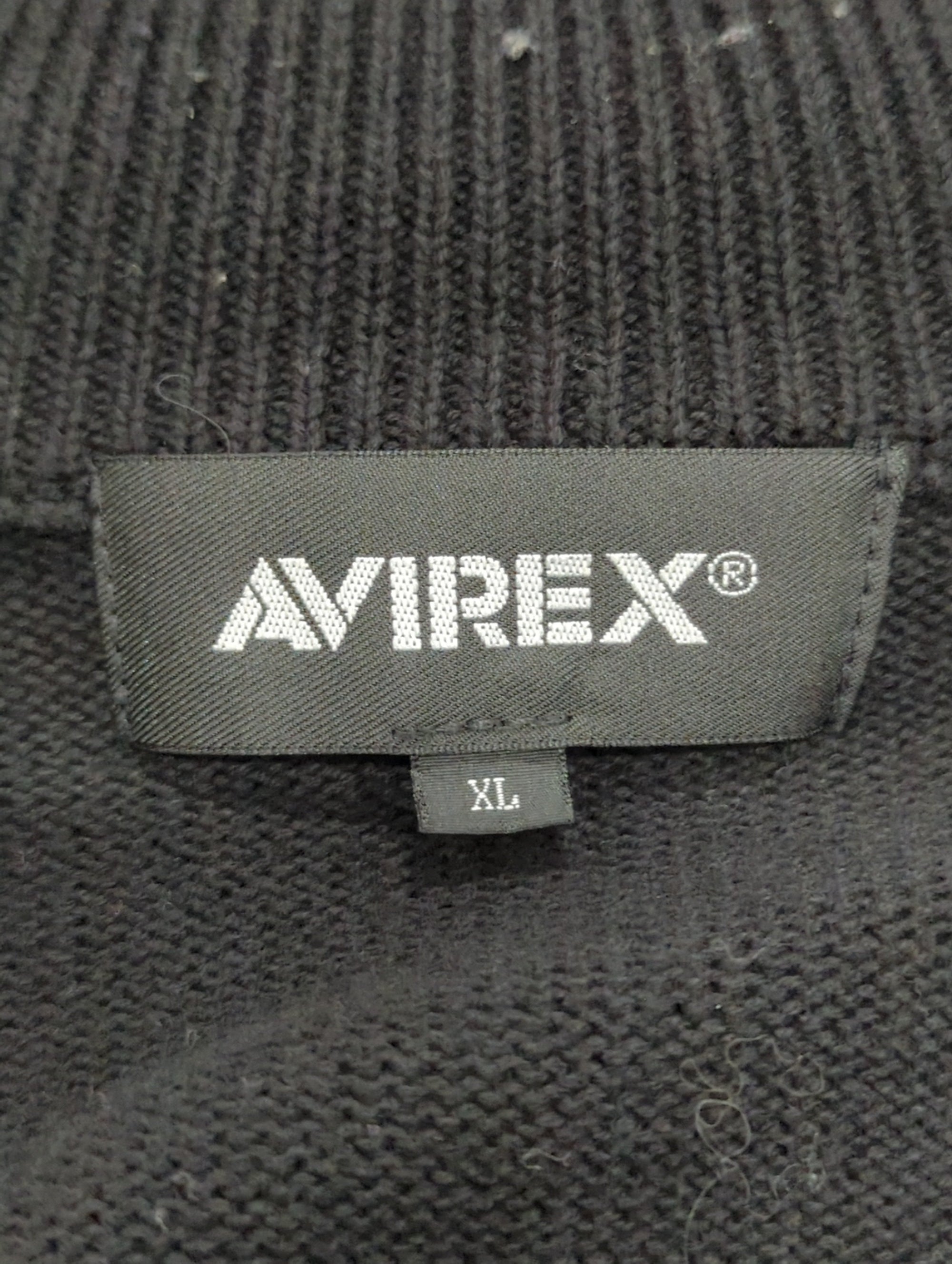AVIREX / NAVAL STAND COLLAR ZIP KNIT JACKET / ネイバル スタンド カラー