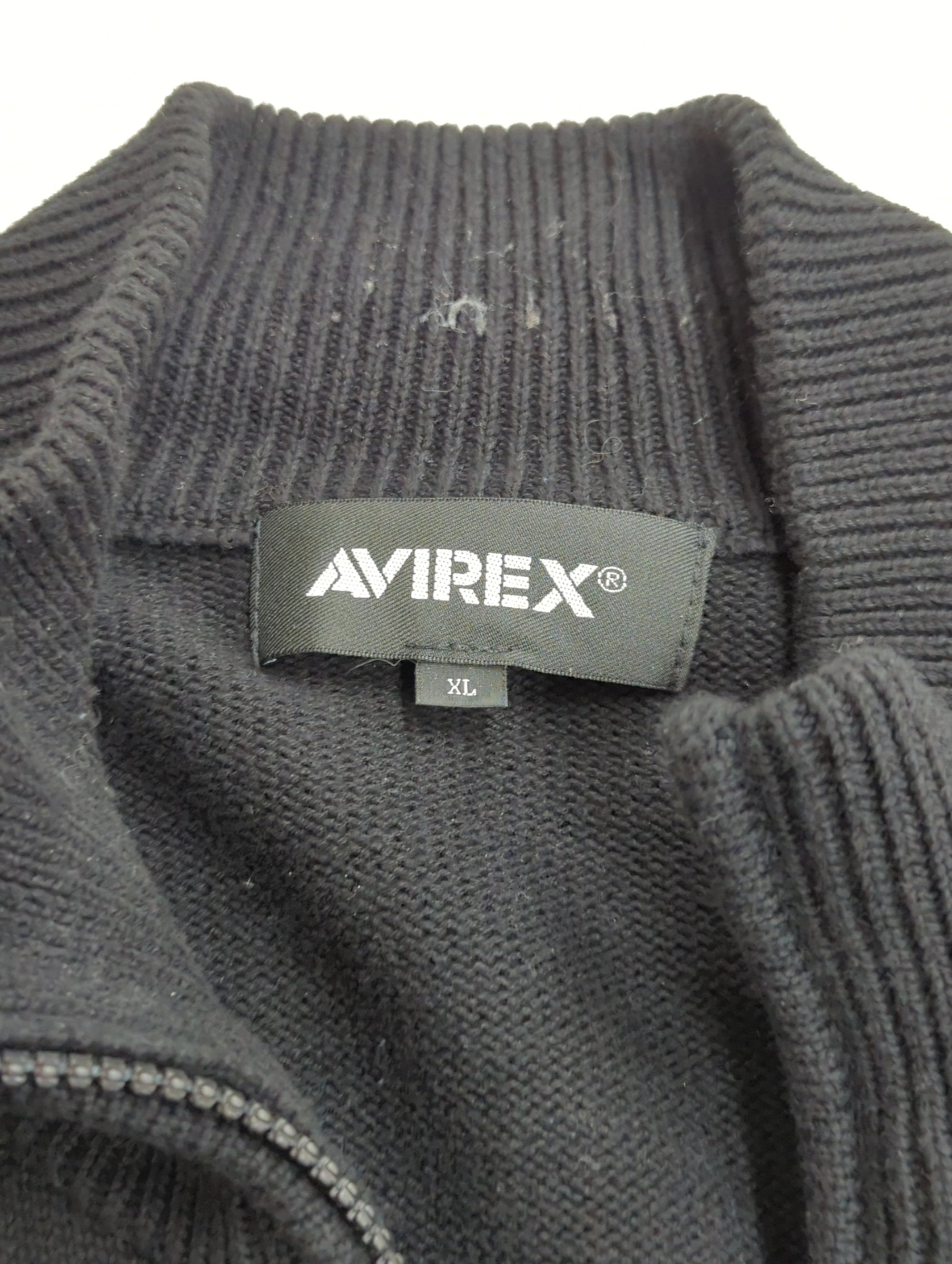 AVIREX / NAVAL STAND COLLAR ZIP KNIT JACKET / ネイバル スタンド カラー