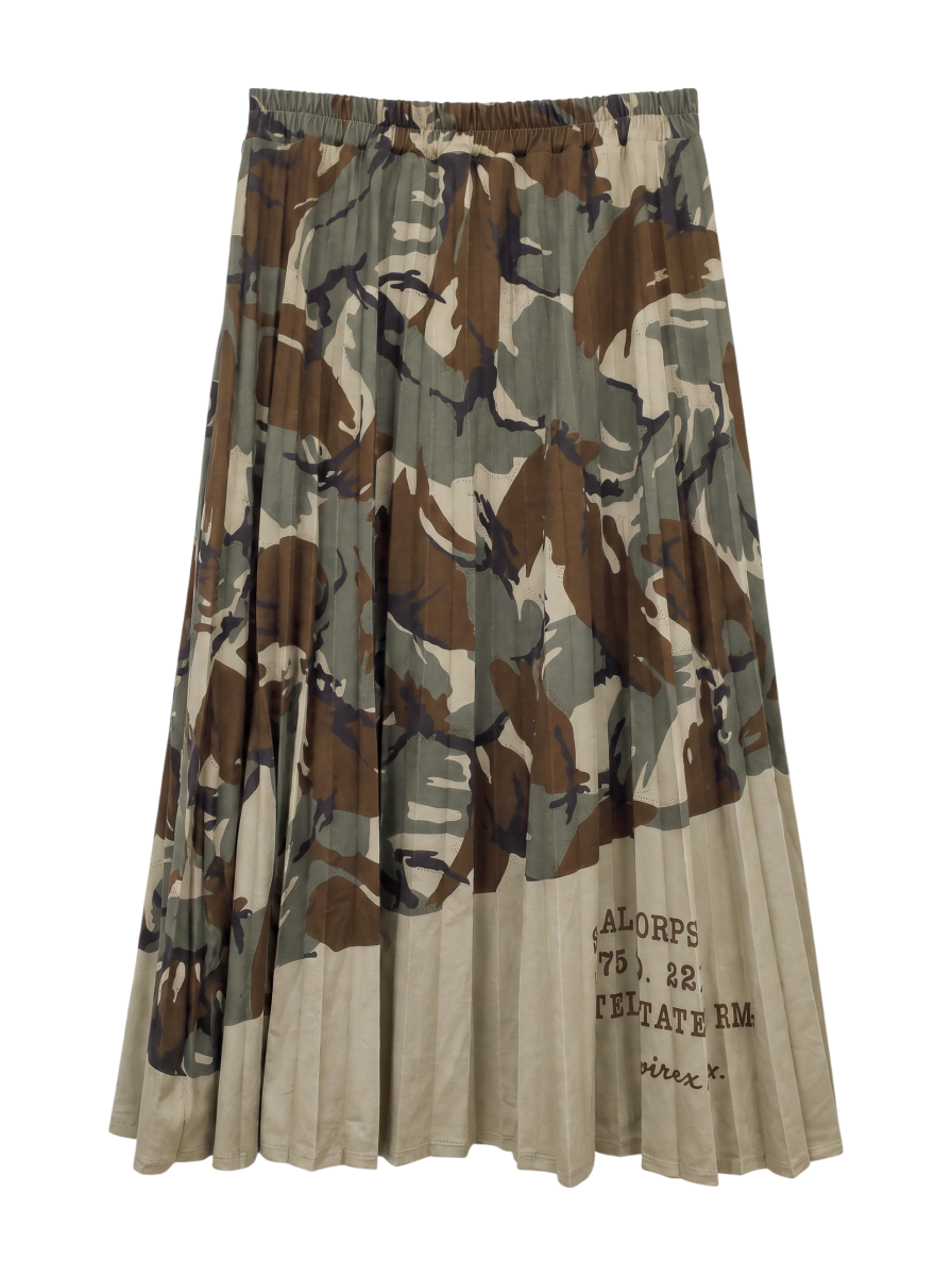 AVIREX / プリーツカモ カラーコンビ カモスカート/PLEATED COLOR COMBI CAMO SKIRT