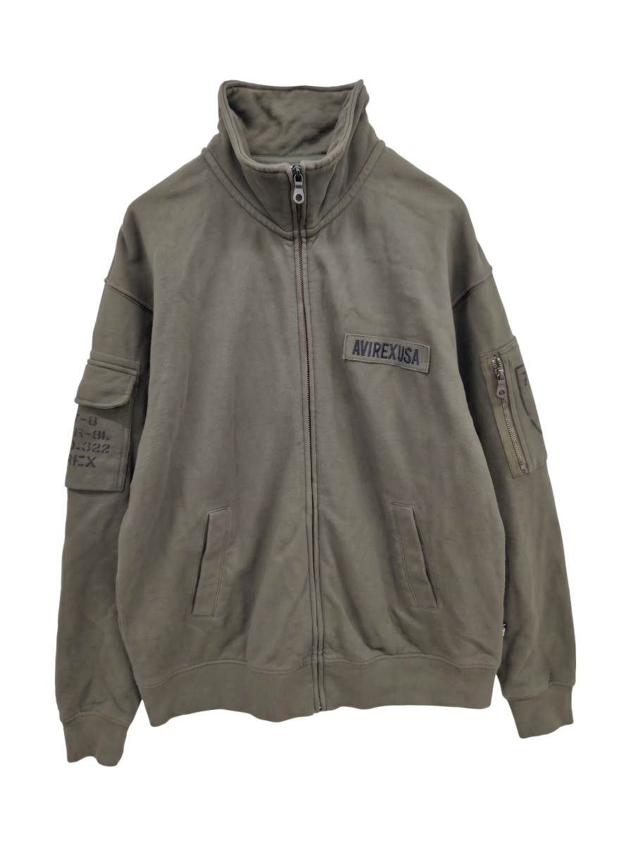 AVIREX / FATIGUE STAND ZIPUP SWEAT / ファティーグ ジップアップ スウェット / AVIREX / アヴィレックス