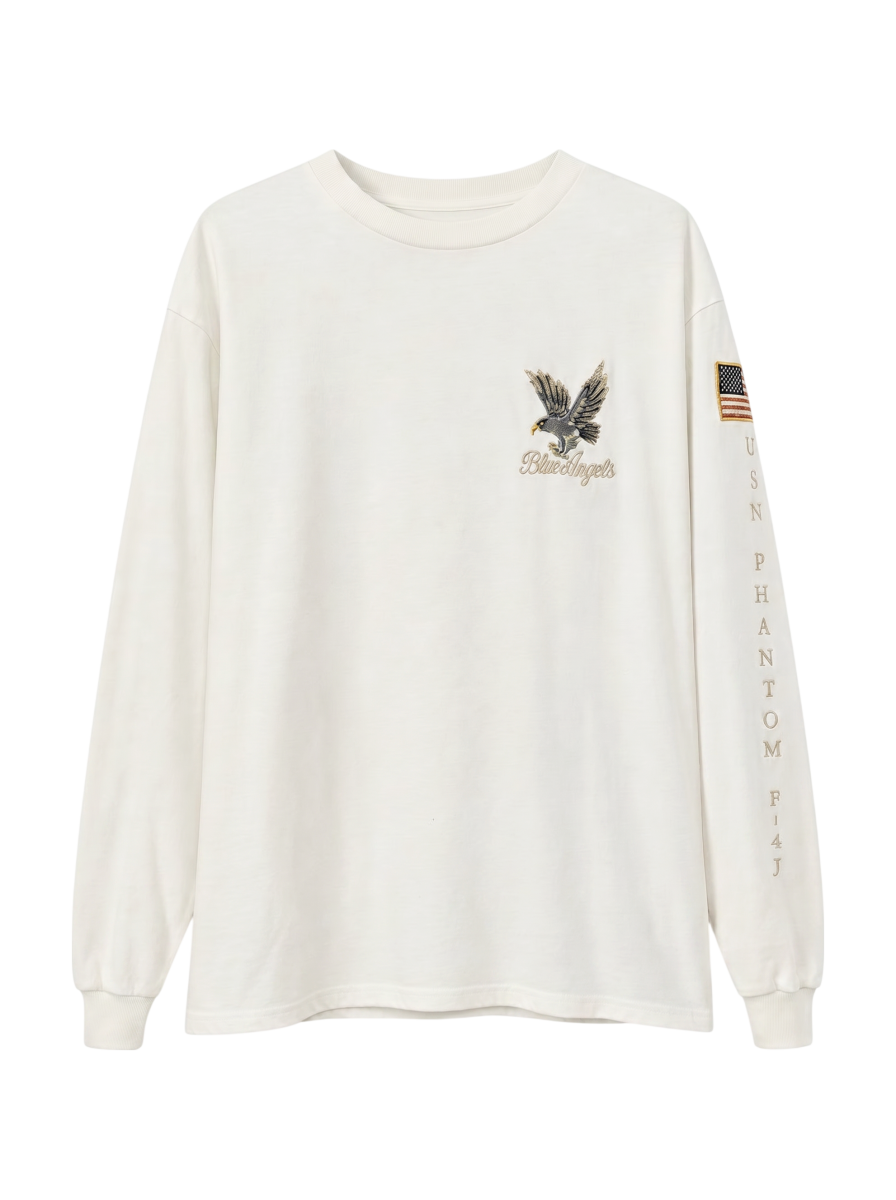 AVIREX / LONGSLEEVE SUKA EMBROIDERY T-SHIRT