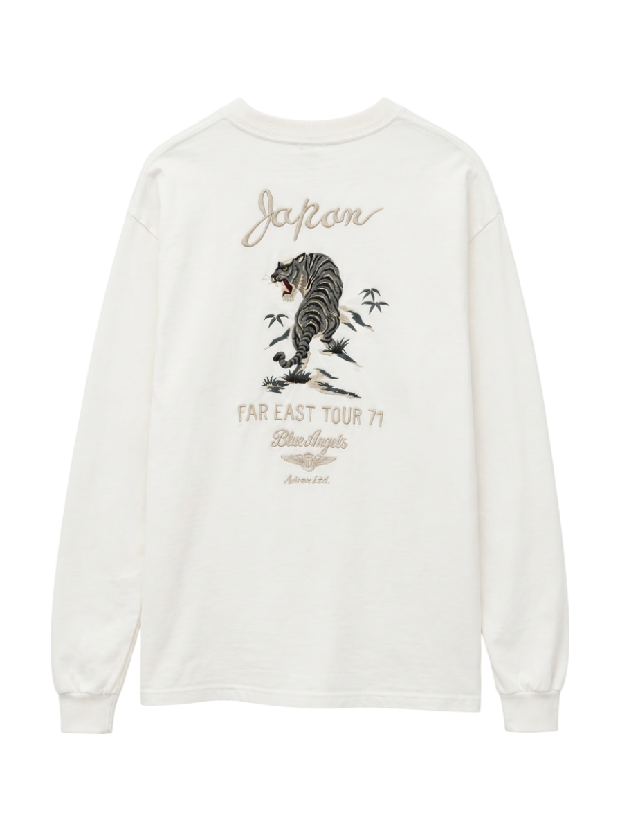 AVIREX / LONGSLEEVE SUKA EMBROIDERY T-SHIRT