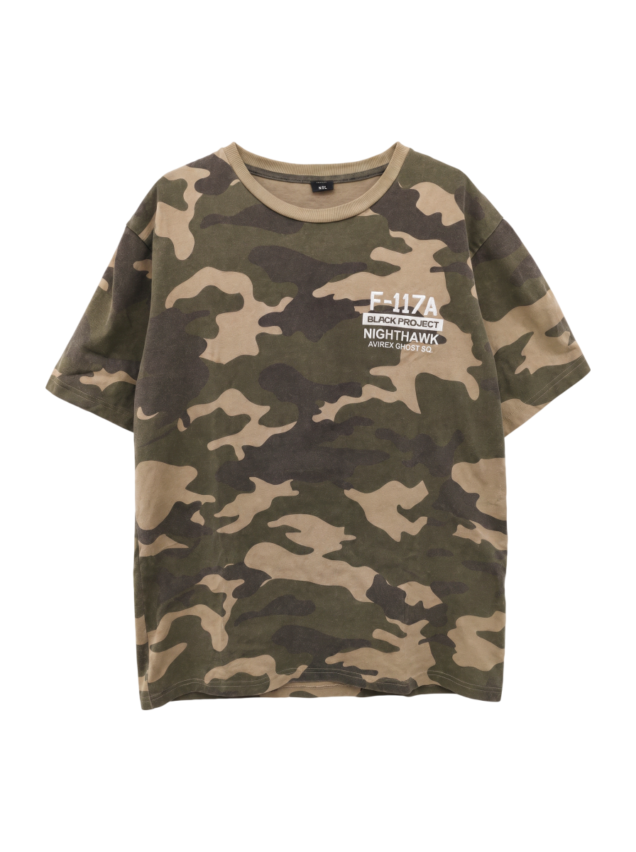 AVIREX / 刺繍Tシャツ ナイトミッション/EMBROIDERED T-SHIRT NIGHT MISSION F-117A