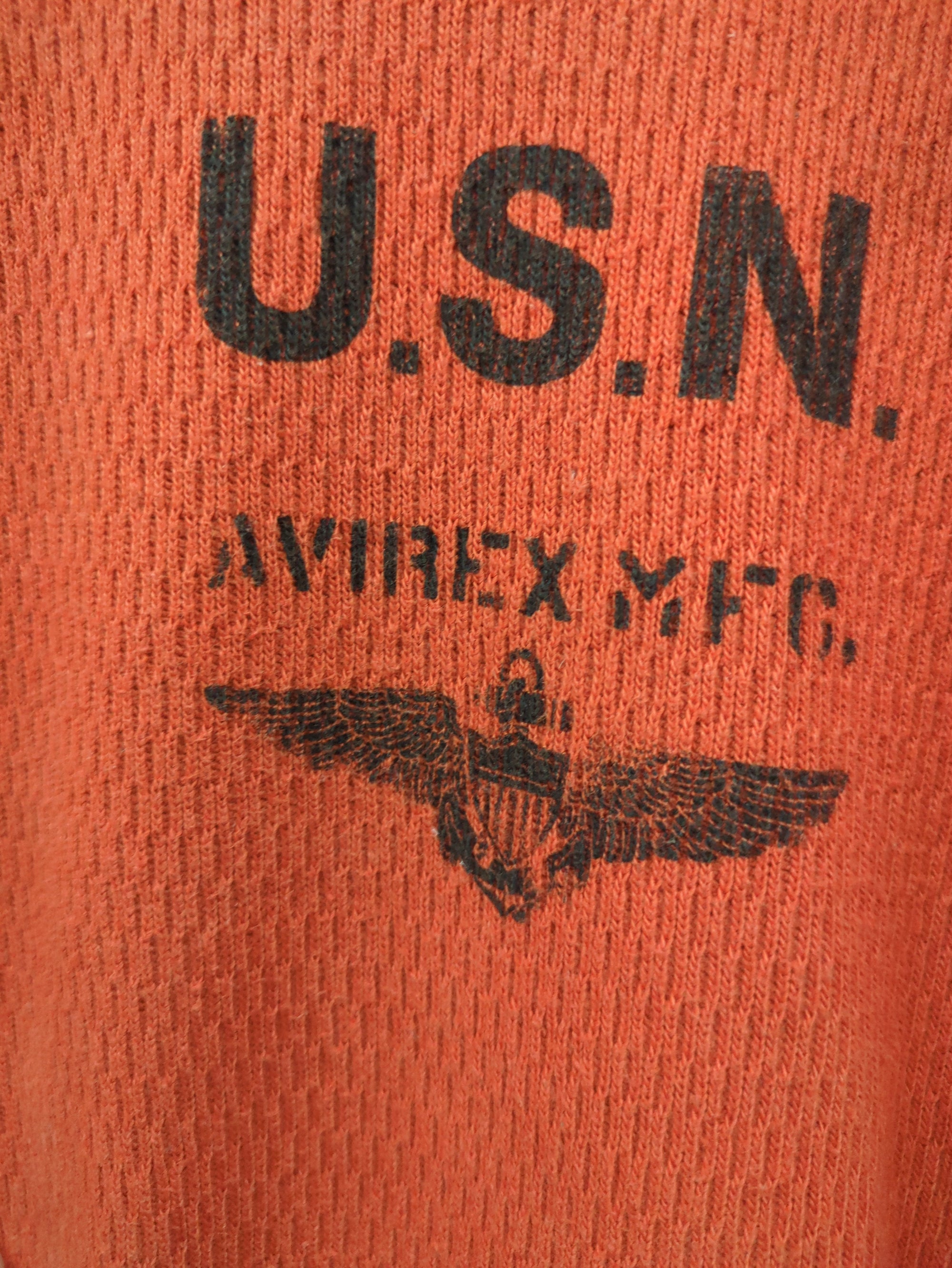 AVIREX / NAVAL L/S WAFFLE T-SHIRT