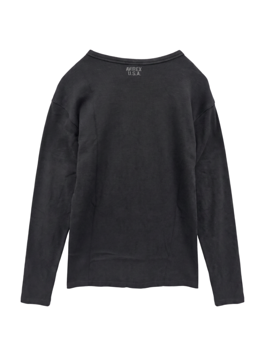 AVIREX / 《DAILY》RIB L/S V-NECK T-SHIRT/リブ 長袖 ブイネック Tシャツ デイリーウェア